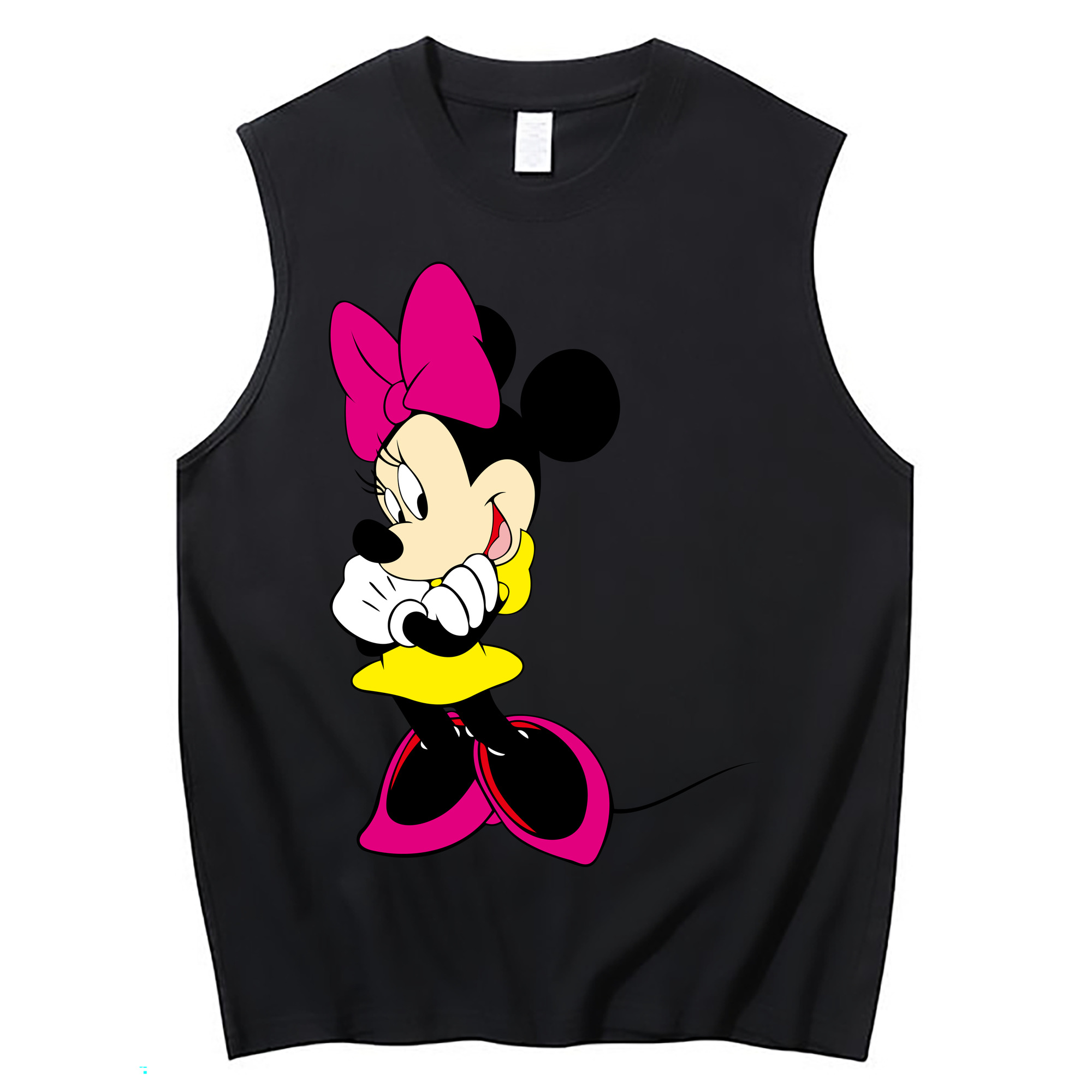 ミッキーマウス Mickey Mouse コットン100％タンクトップ（フロントプリント）