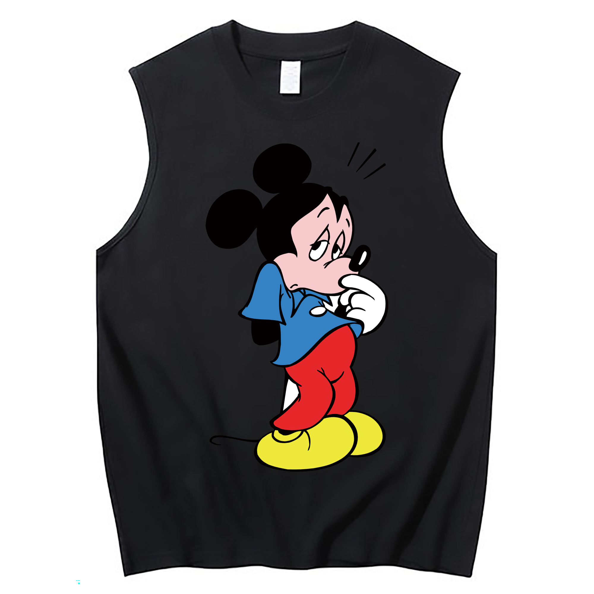 ミッキーマウス Mickey Mouse コットン100％タンクトップ（フロントプリント）