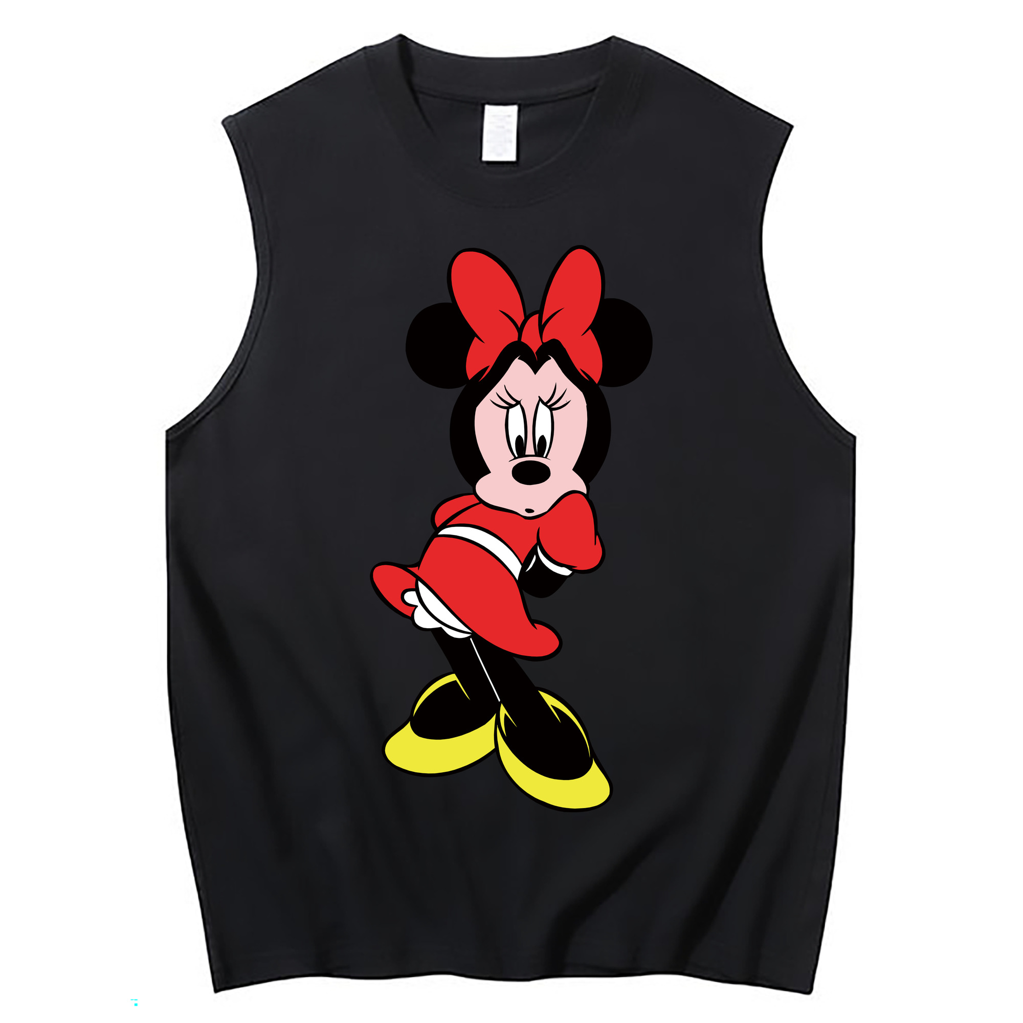 ミッキーマウス Mickey Mouse コットン100％タンクトップ（フロントプリント）