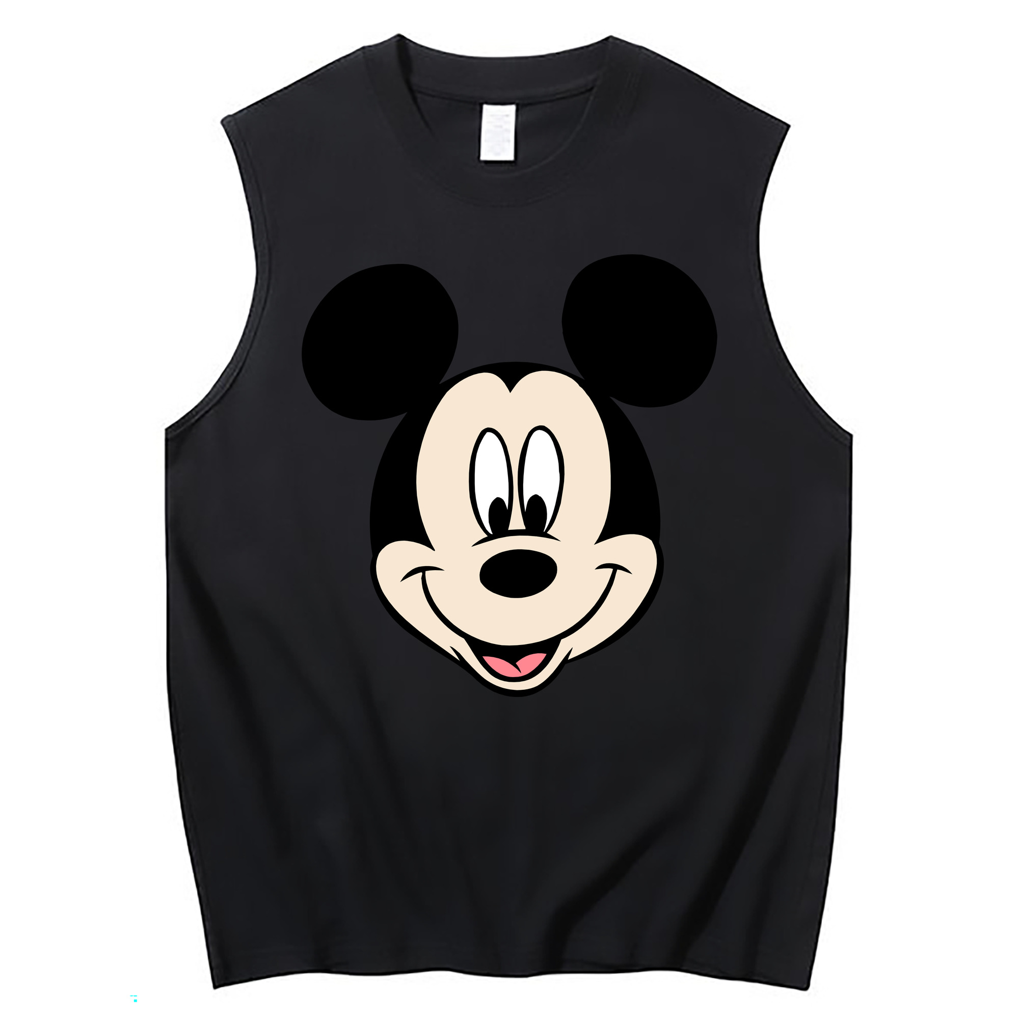 ミッキーマウス Mickey Mouse コットン100％タンクトップ（フロントプリント）