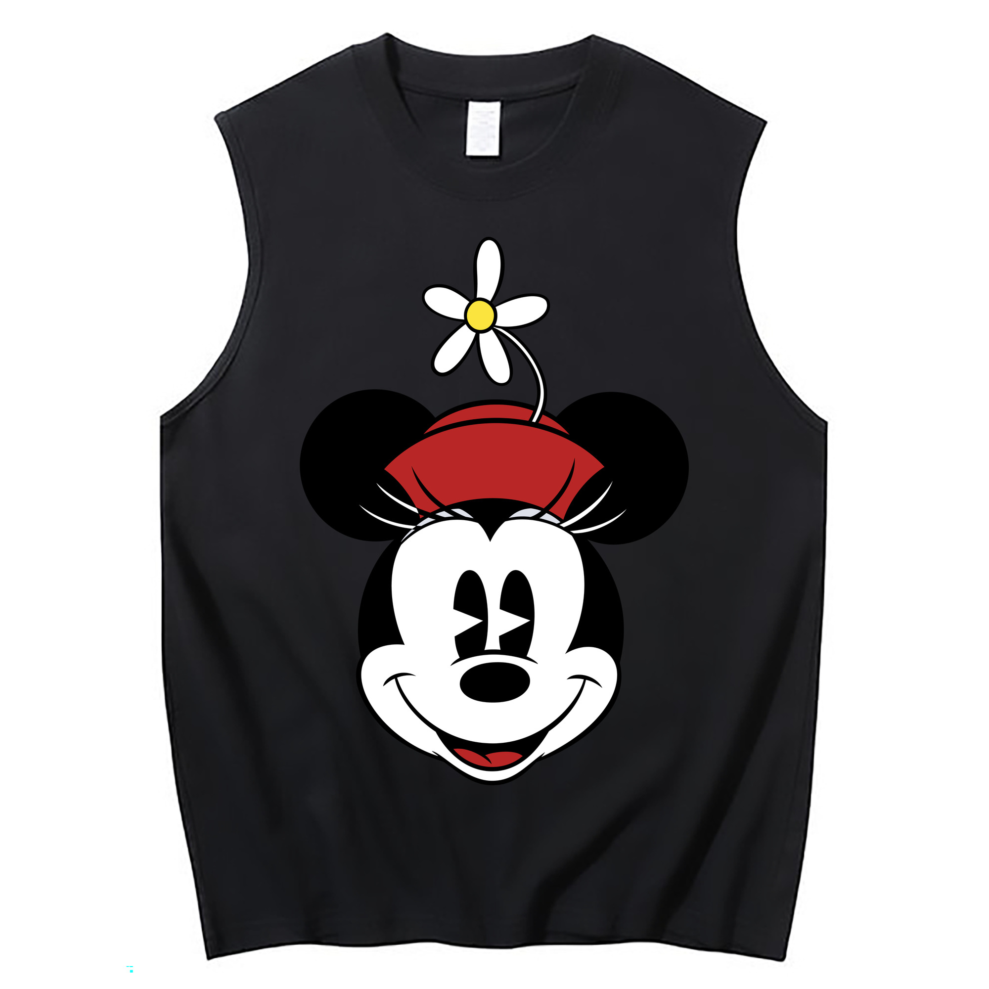 ミッキーマウス Mickey Mouse コットン100％タンクトップ（フロントプリント）