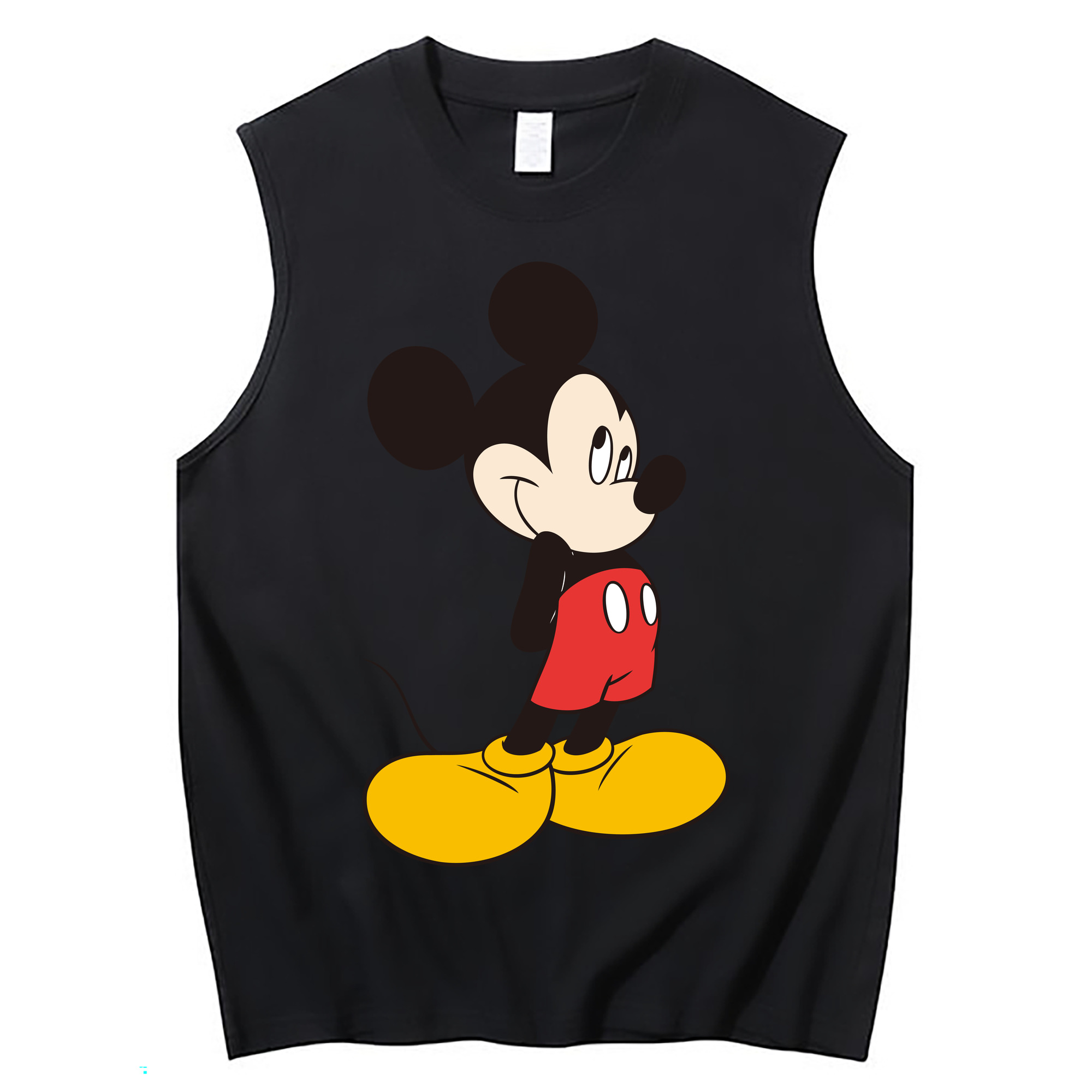 ミッキーマウス Mickey Mouse コットン100％タンクトップ（フロントプリント）