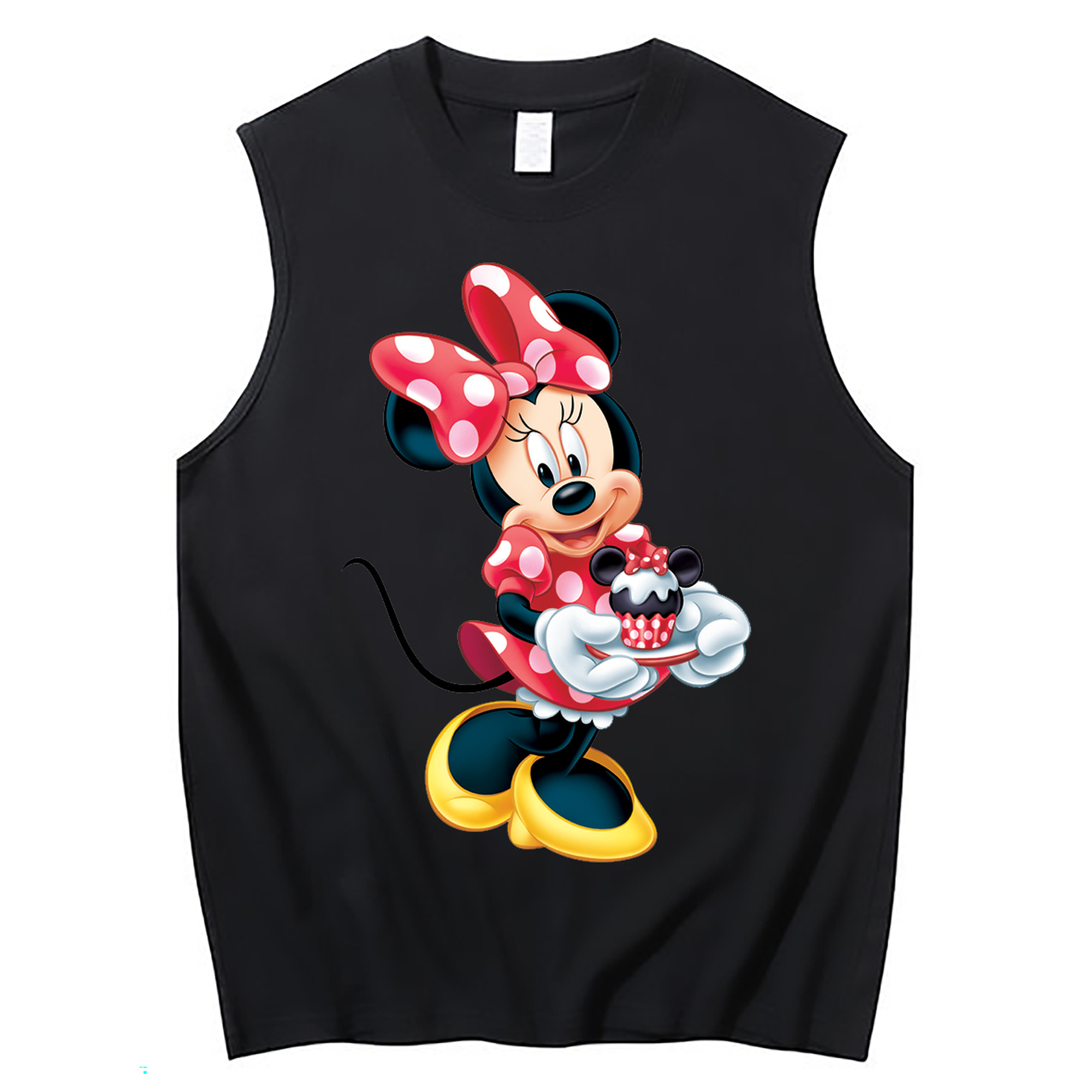 ミッキーマウス Mickey Mouse コットン100％タンクトップ（フロントプリント）