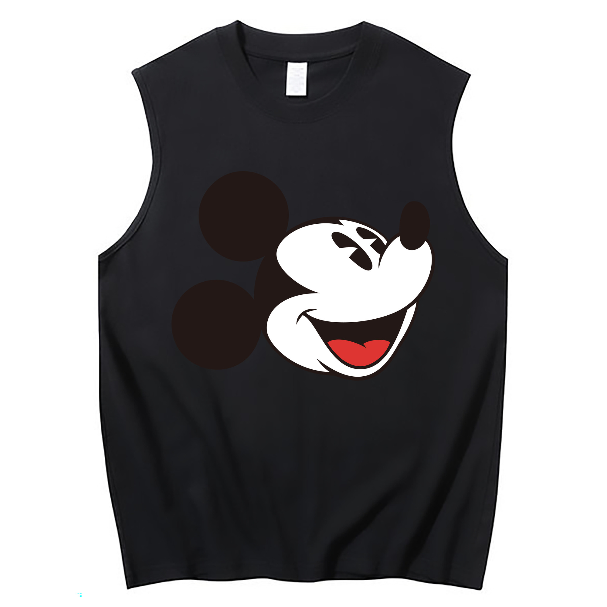 ミッキーマウス Mickey Mouse コットン100％タンクトップ（フロントプリント）