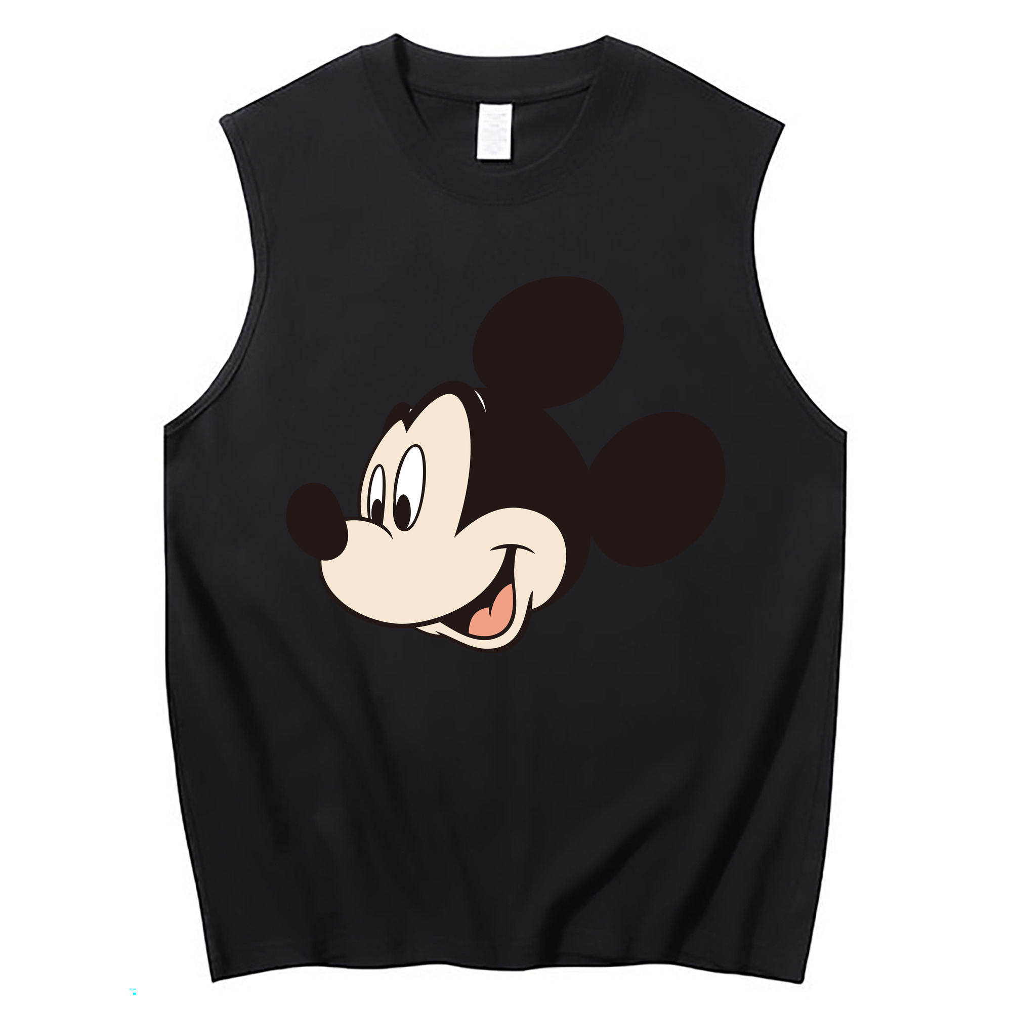 ミッキーマウス Mickey Mouse コットン100％タンクトップ（フロントプリント）