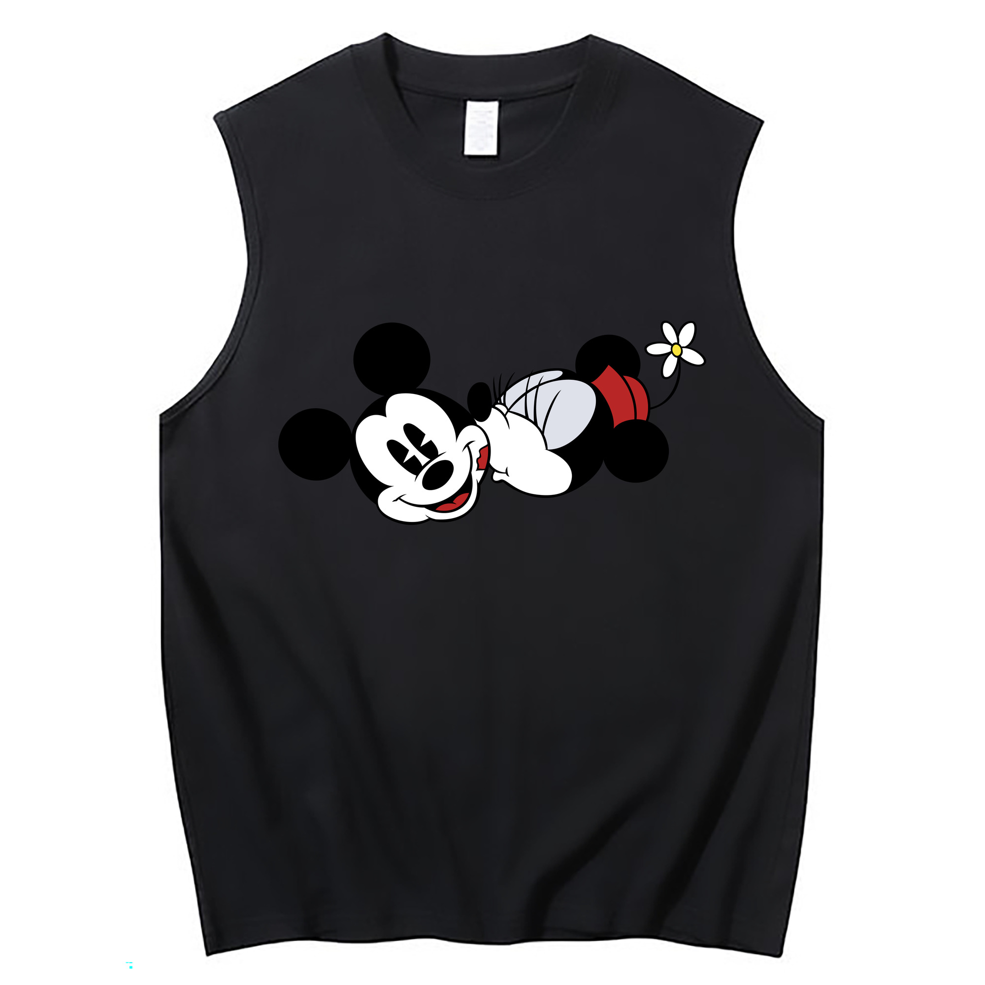 ミッキーマウス Mickey Mouse コットン100％タンクトップ（フロントプリント）