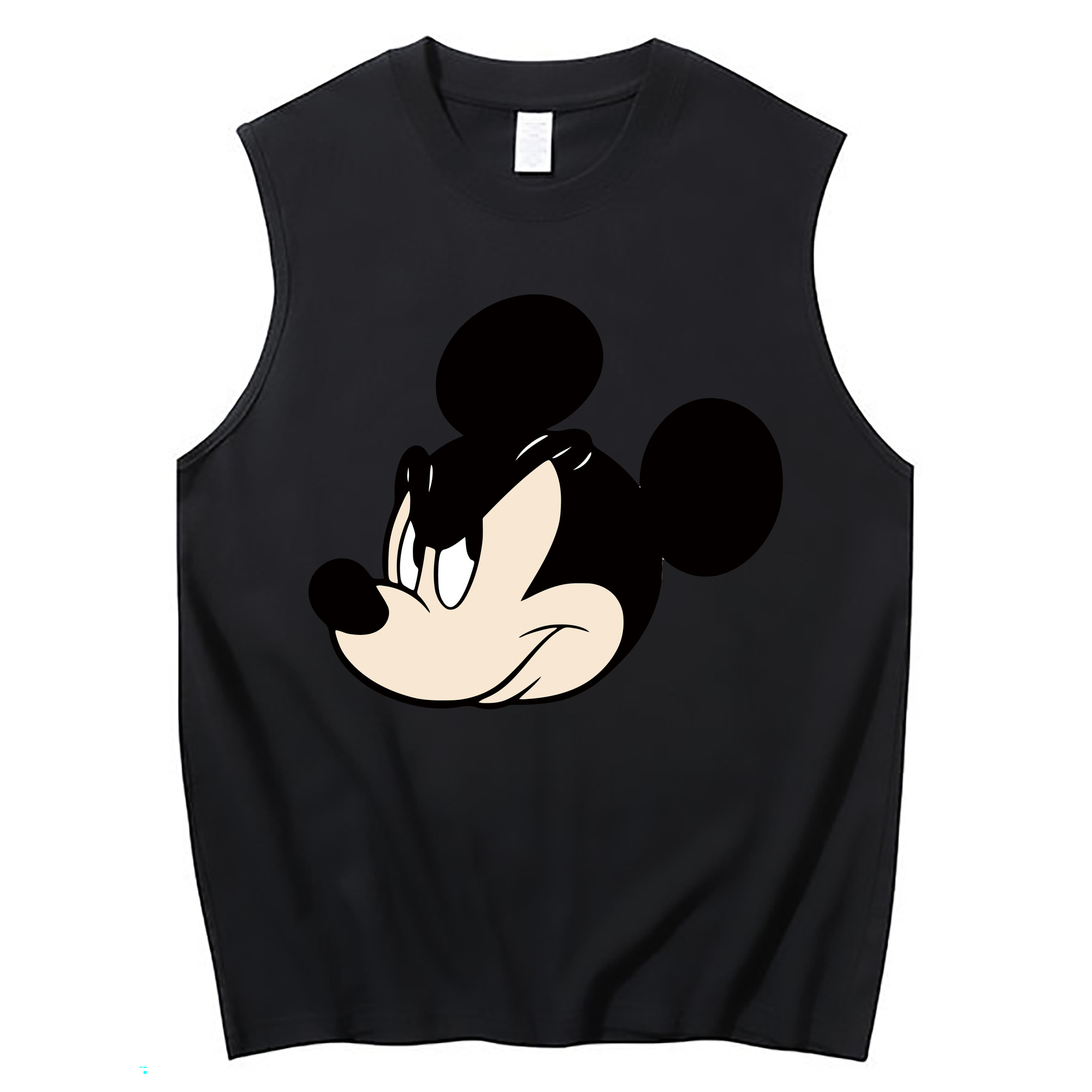 （画像用） ミッキーマウス Mickey Mouse コットン100％タンクトップ（フロントプリント）