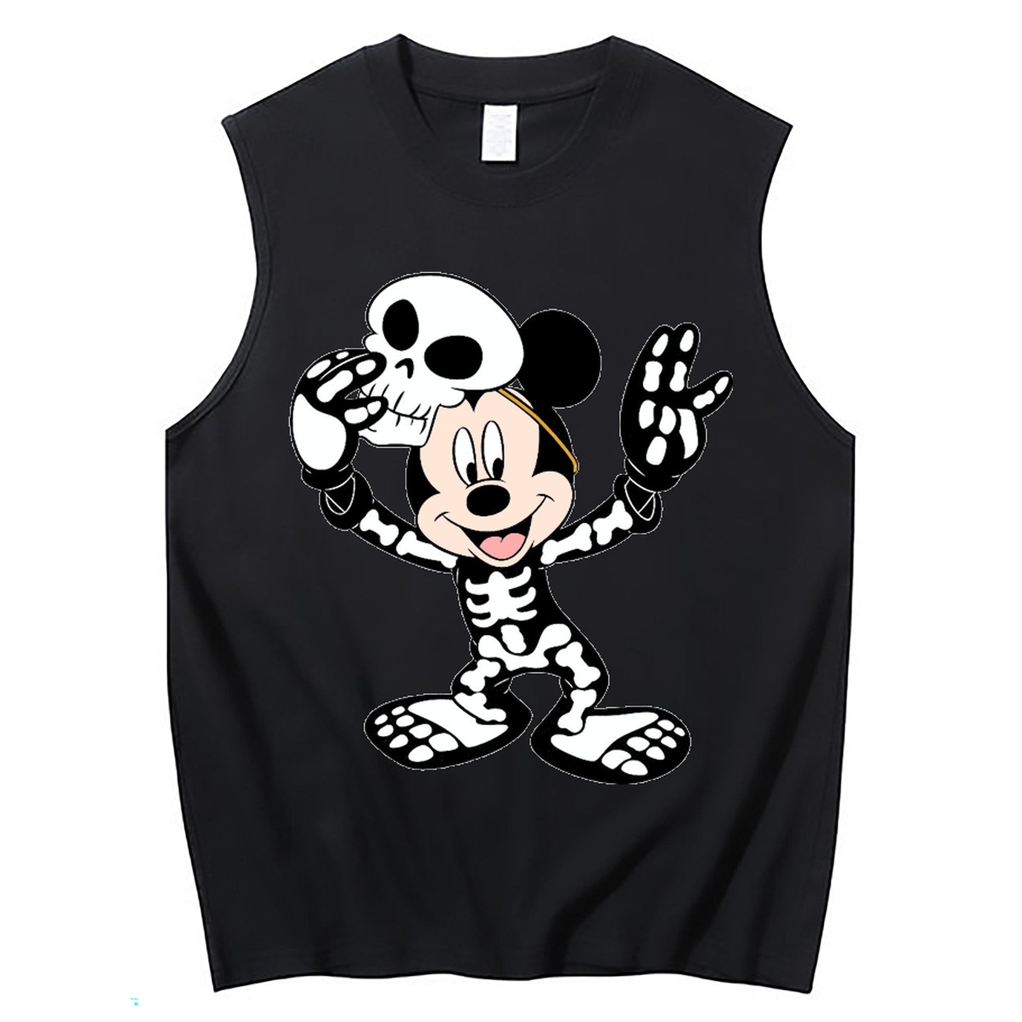 ミッキーマウス Mickey Mouse コットン100％タンクトップ（フロントプリント）