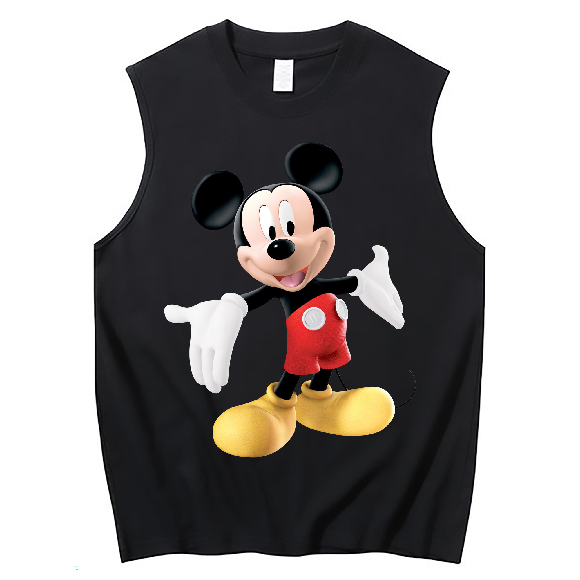 （画像用） ミッキーマウス Mickey Mouse コットン100％タンクトップ（フロントプリント）