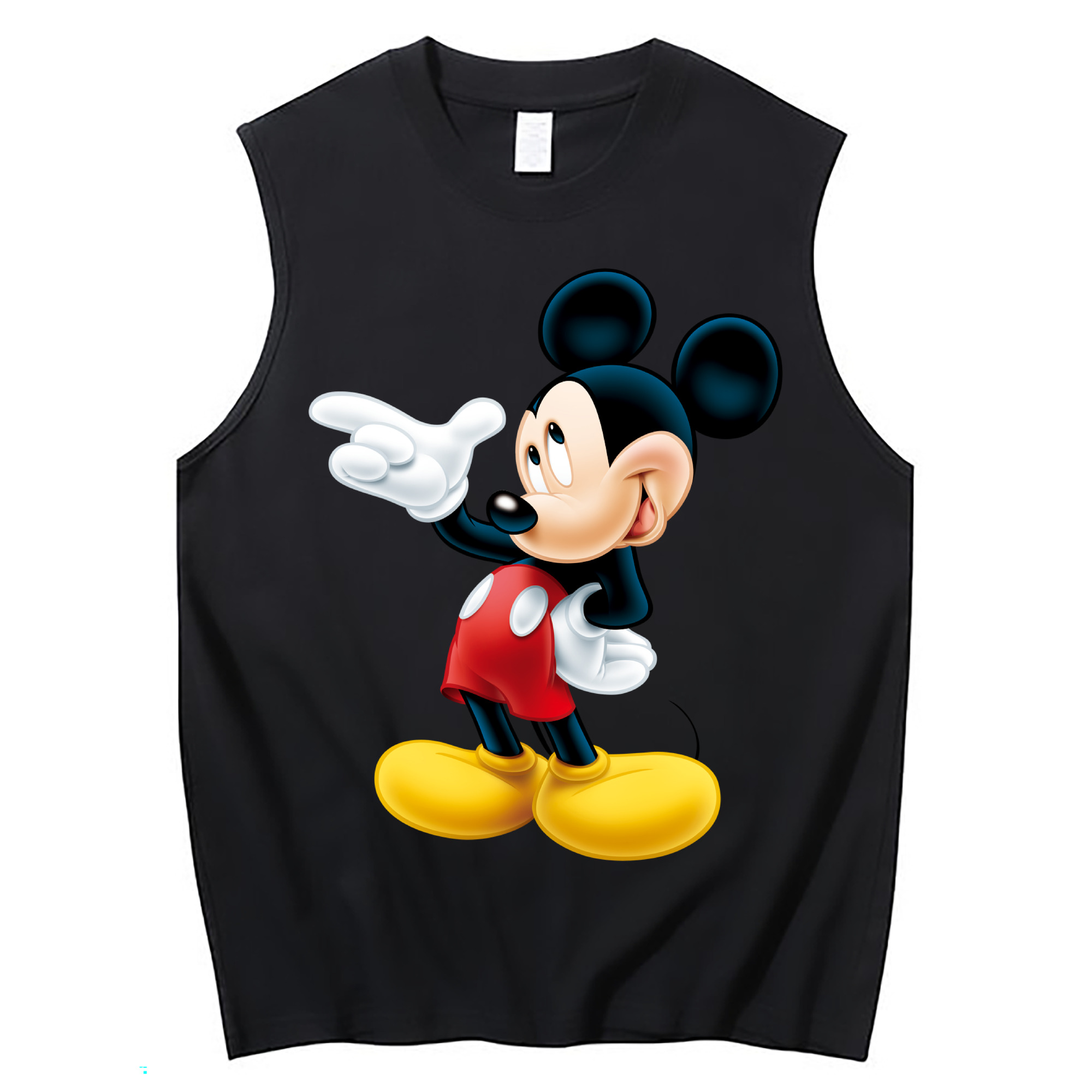 ミッキーマウス Mickey Mouse コットン100％タンクトップ（フロントプリント）