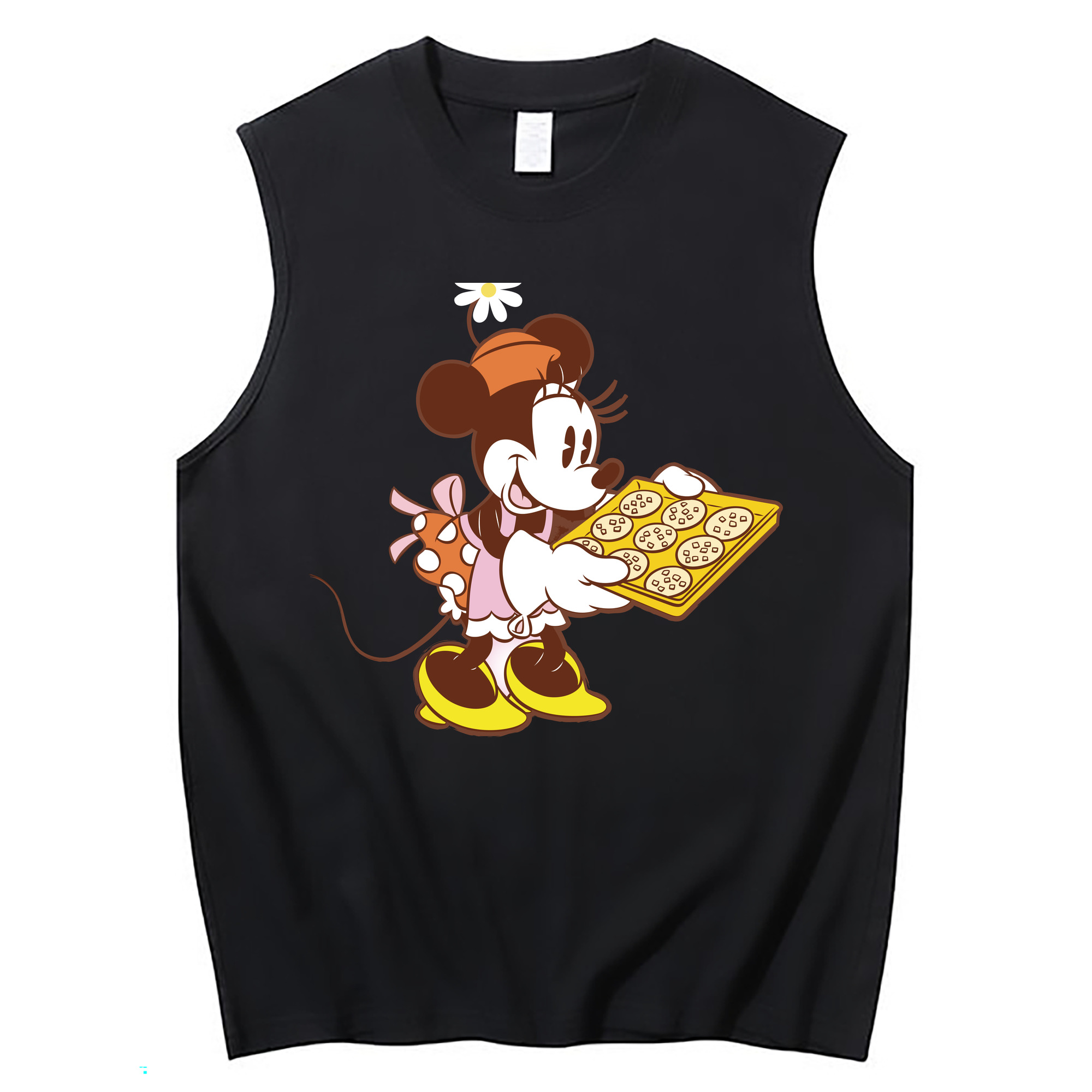 ミッキーマウス Mickey Mouse コットン100％タンクトップ（フロントプリント）