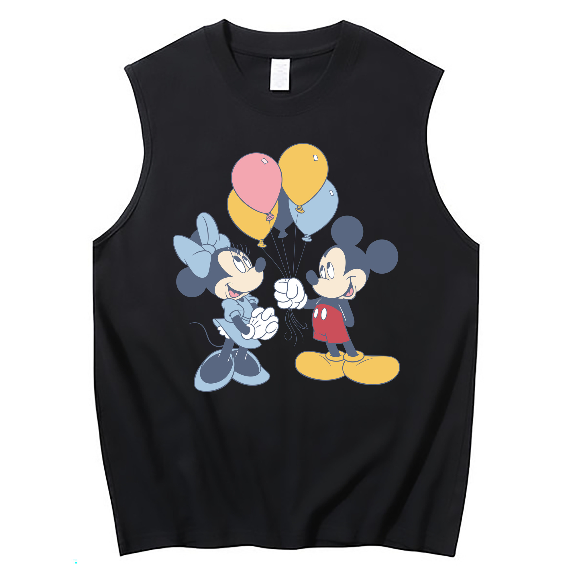 ミッキーマウス Mickey Mouse コットン100％タンクトップ（フロントプリント）