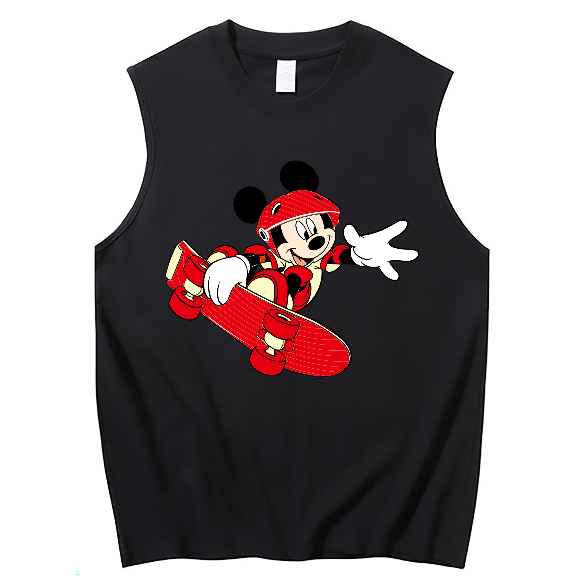 ミッキーマウス Mickey Mouse コットン100％タンクトップ（フロントプリント）