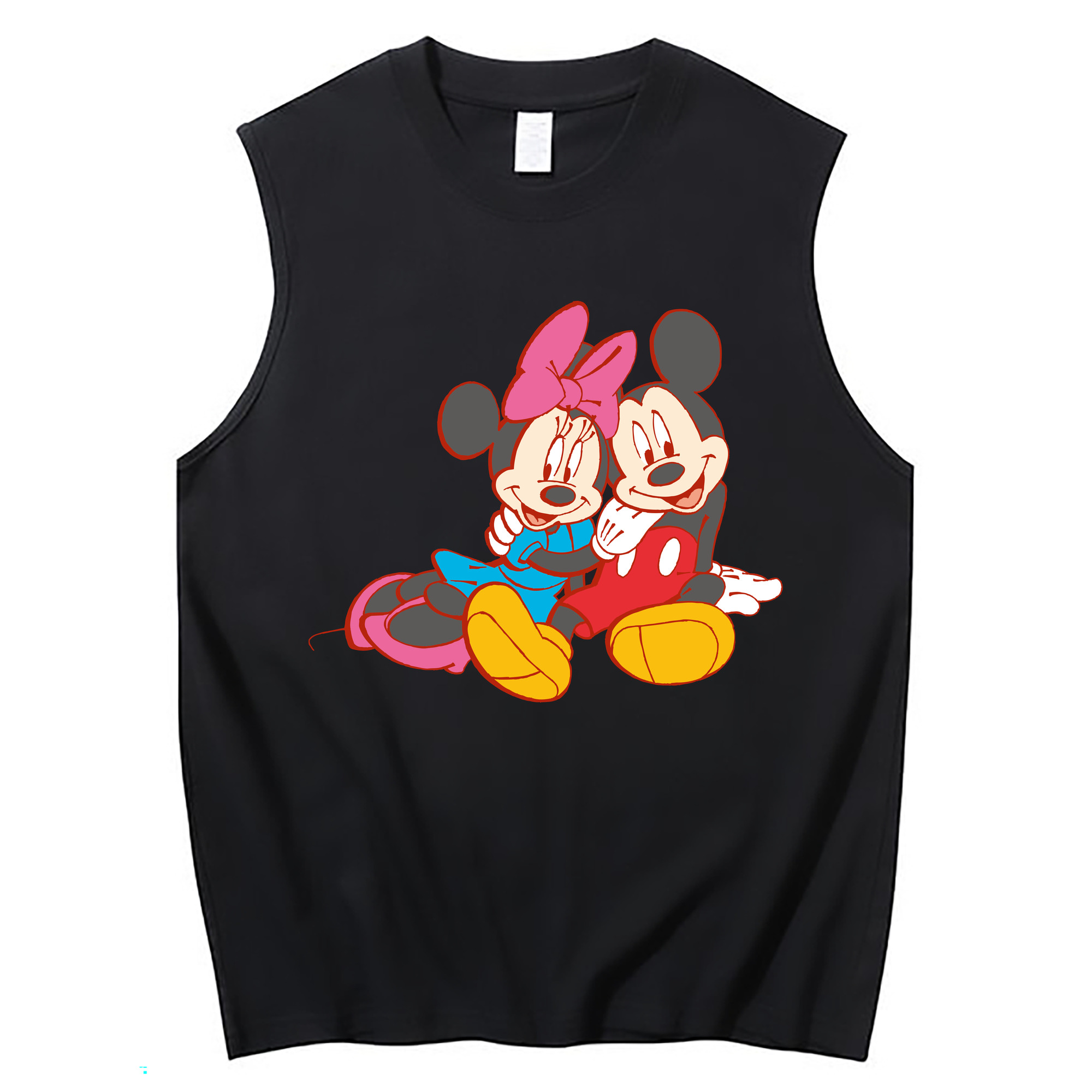 ミッキーマウス Mickey Mouse コットン100％タンクトップ（フロントプリント）