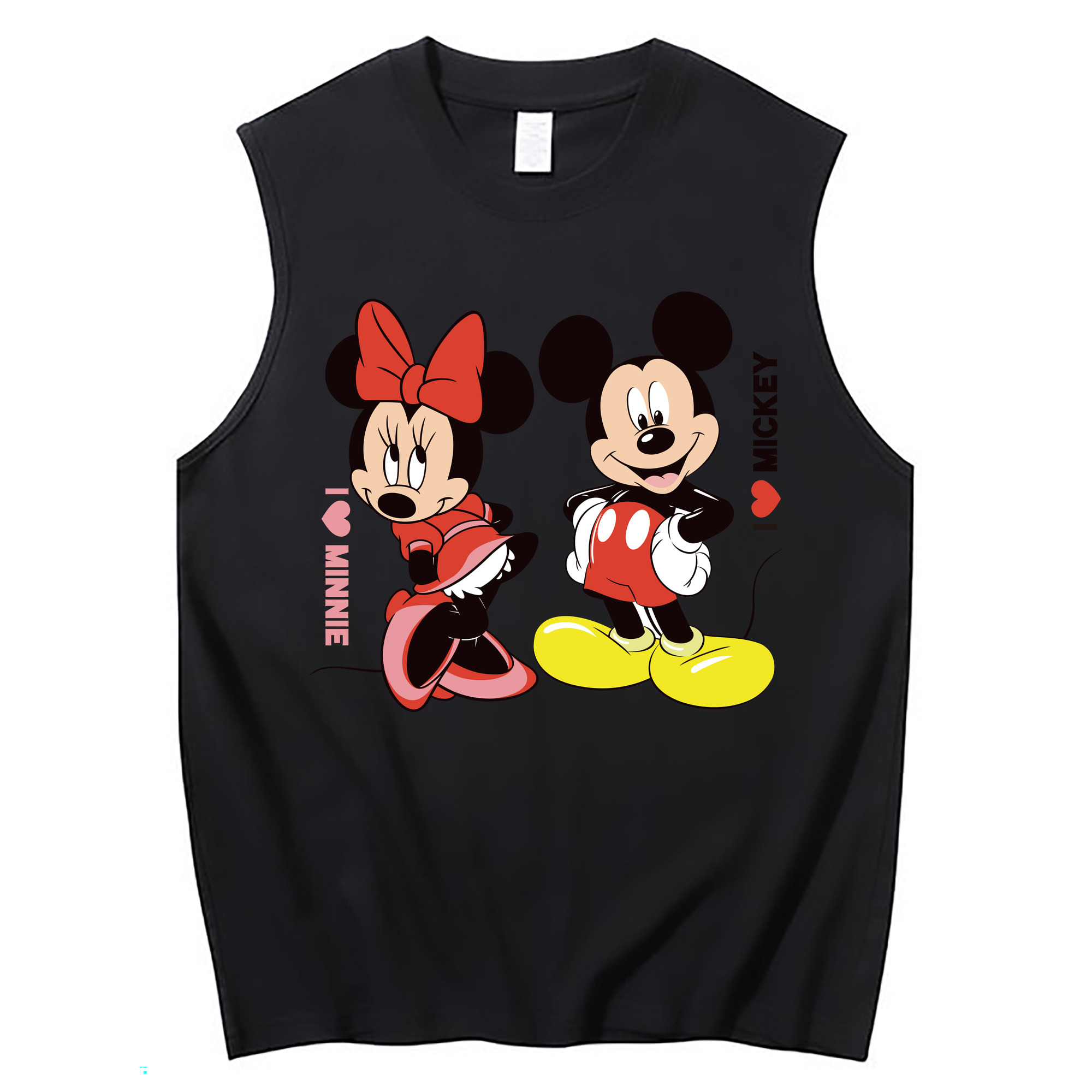 ミッキーマウス Mickey Mouse コットン100％タンクトップ（フロントプリント）