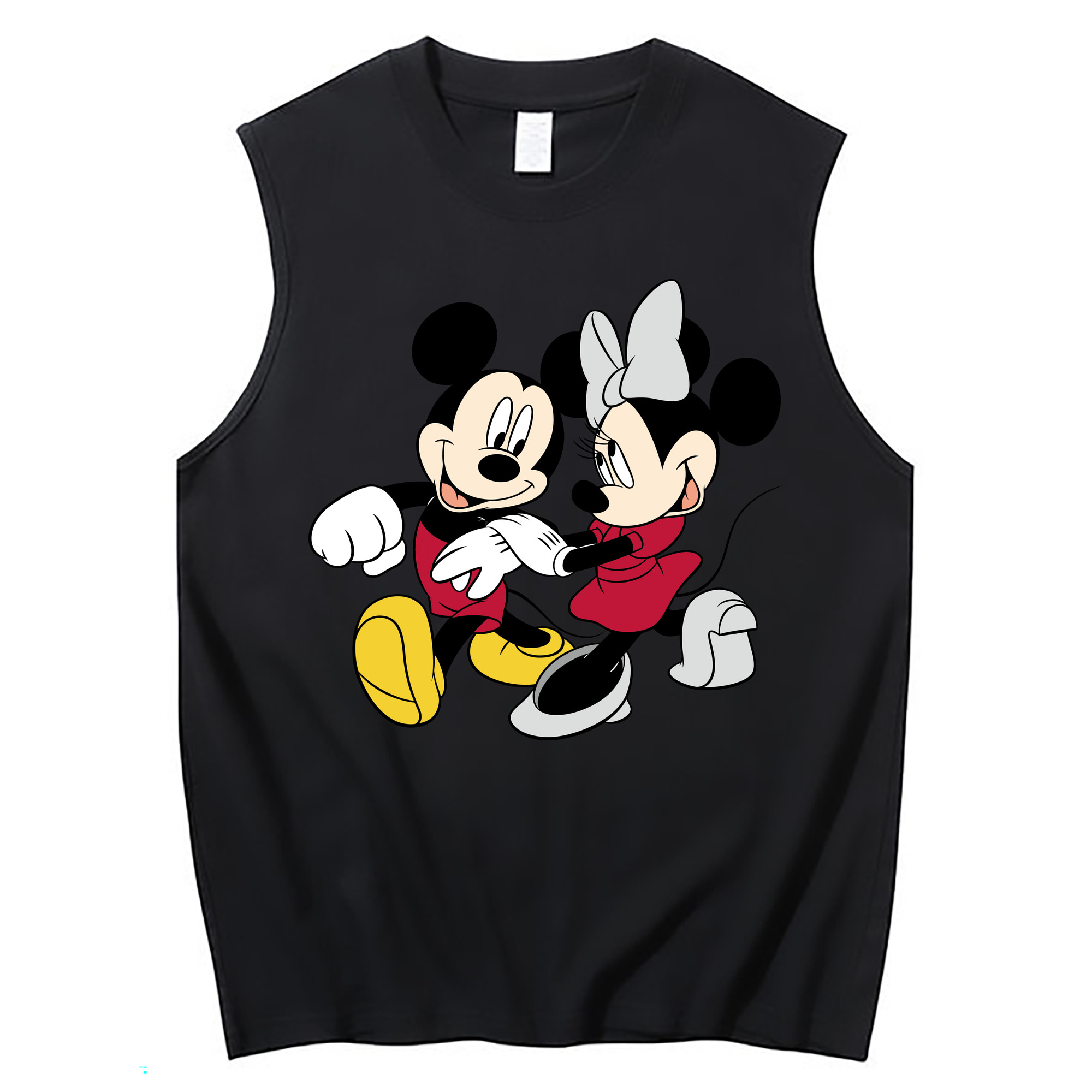 ミッキーマウス Mickey Mouse コットン100％タンクトップ（フロントプリント）
