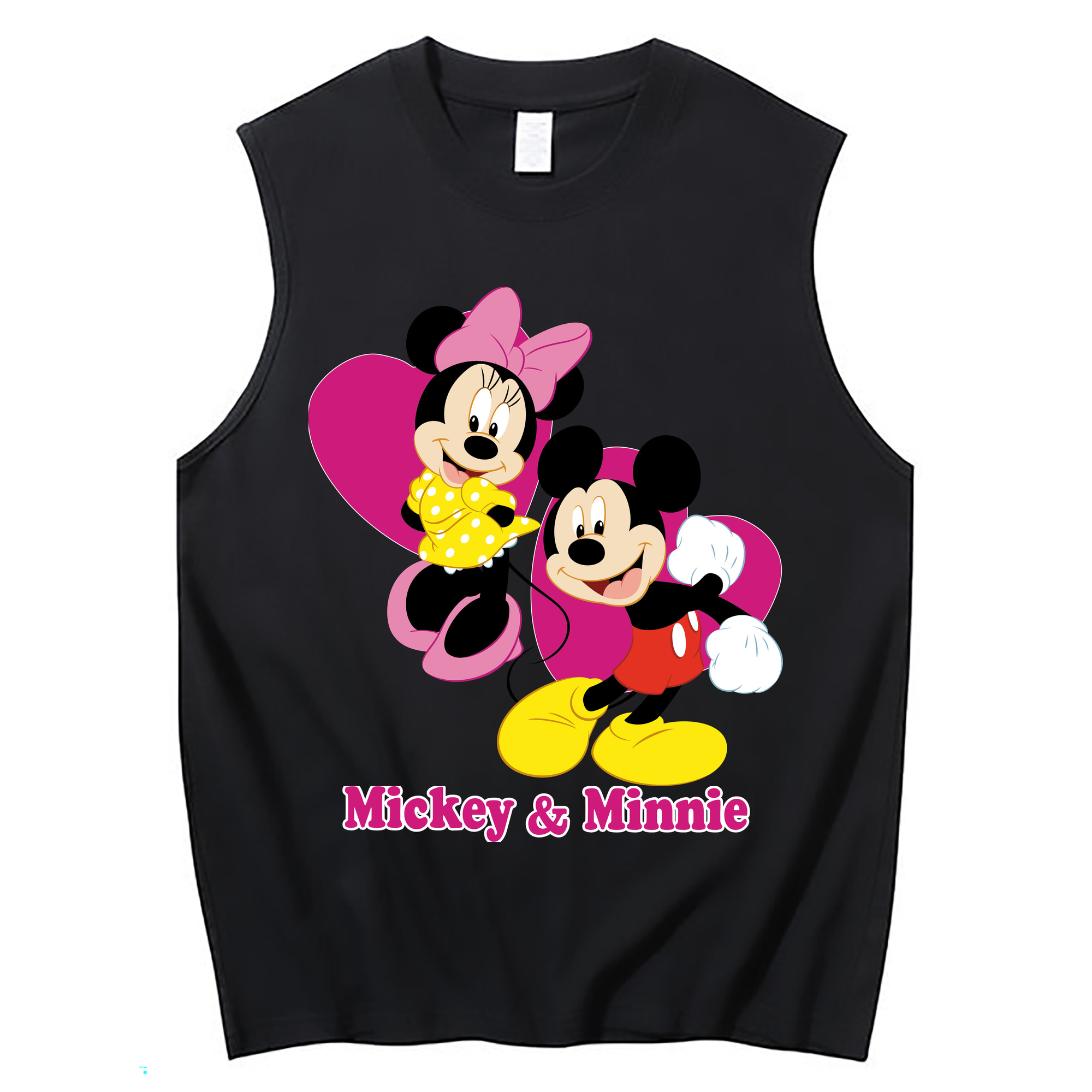 ミッキーマウス Mickey Mouse コットン100％タンクトップ（フロントプリント）