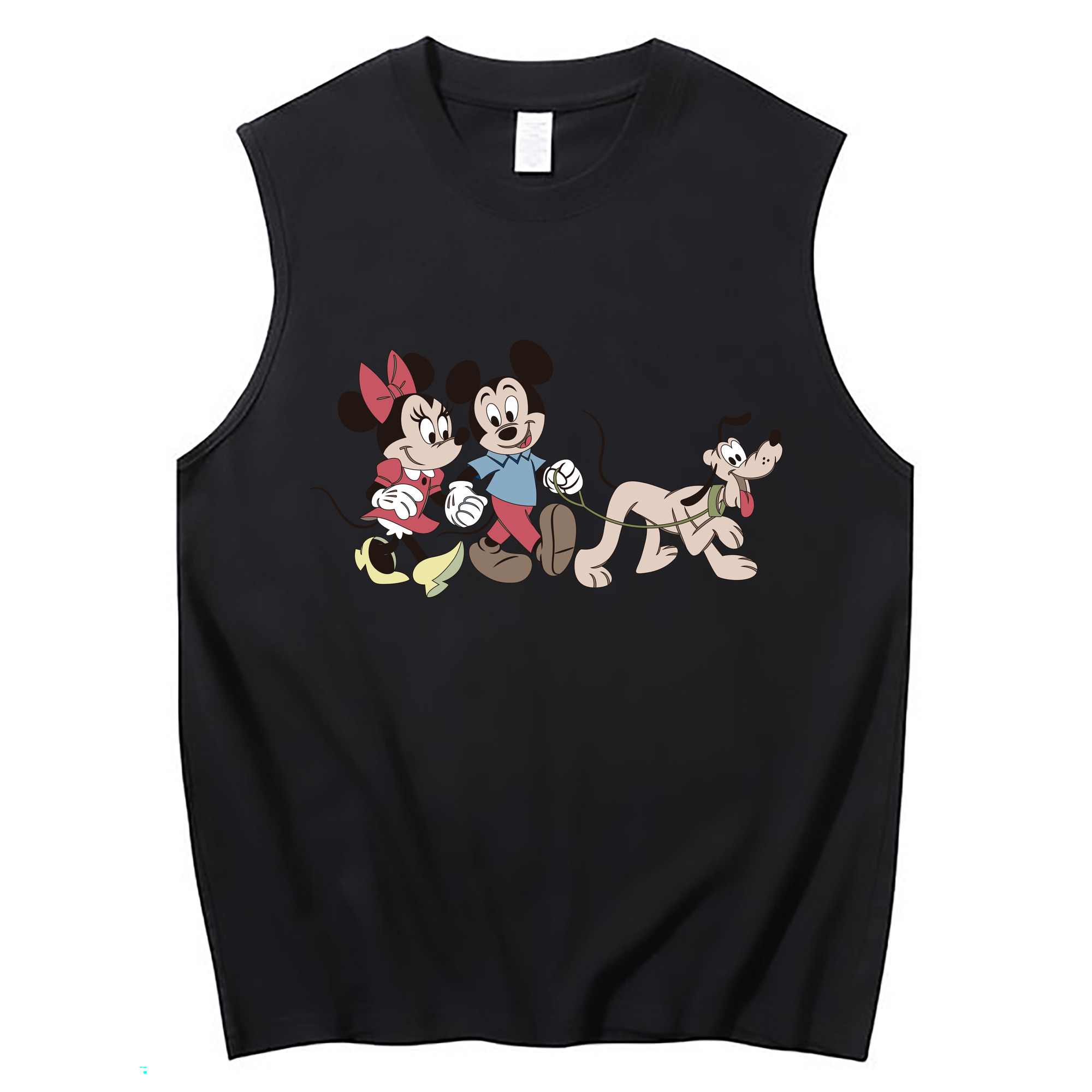 ミッキーマウス Mickey Mouse コットン100％タンクトップ（フロントプリント）