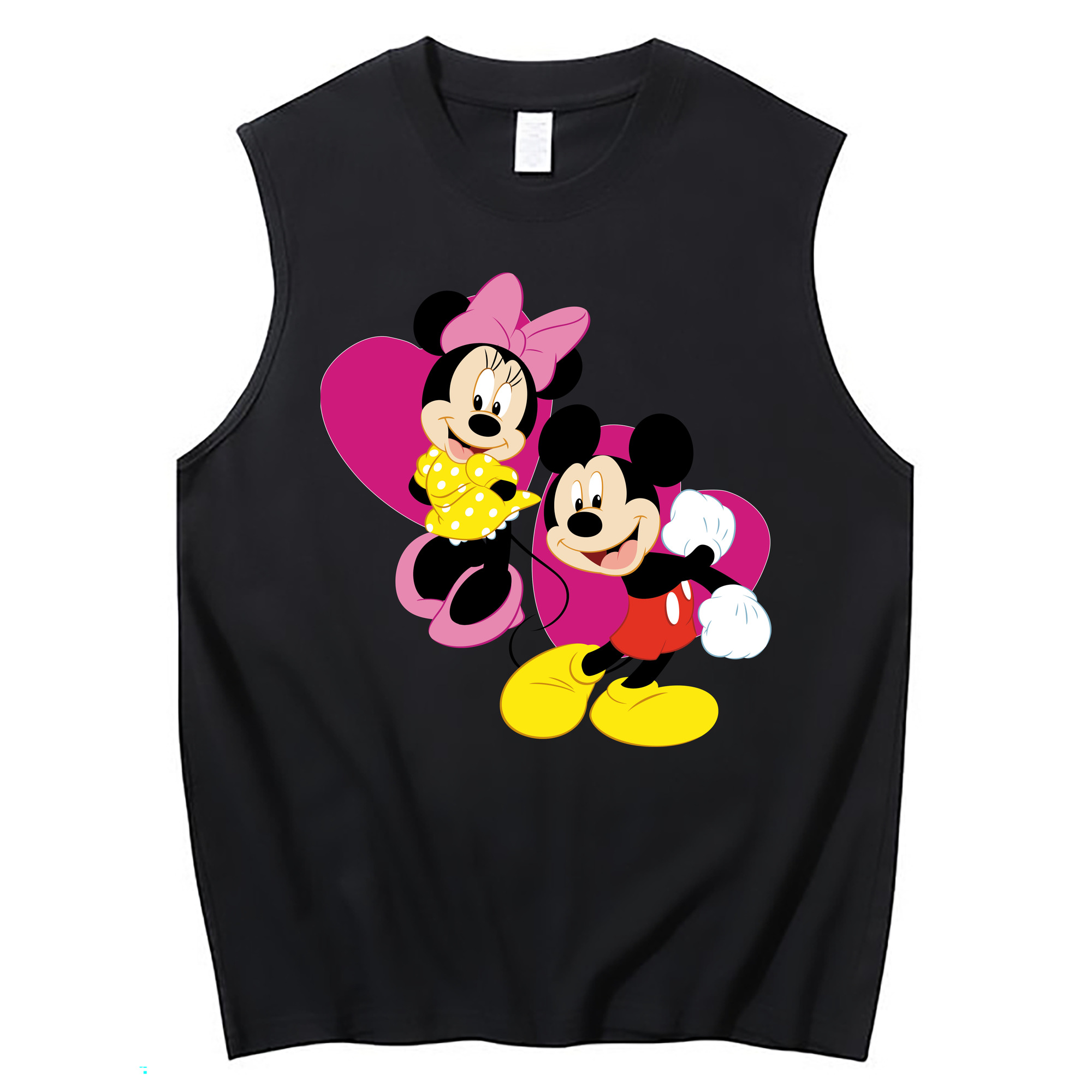ミッキーマウス Mickey Mouse コットン100％タンクトップ（フロントプリント）