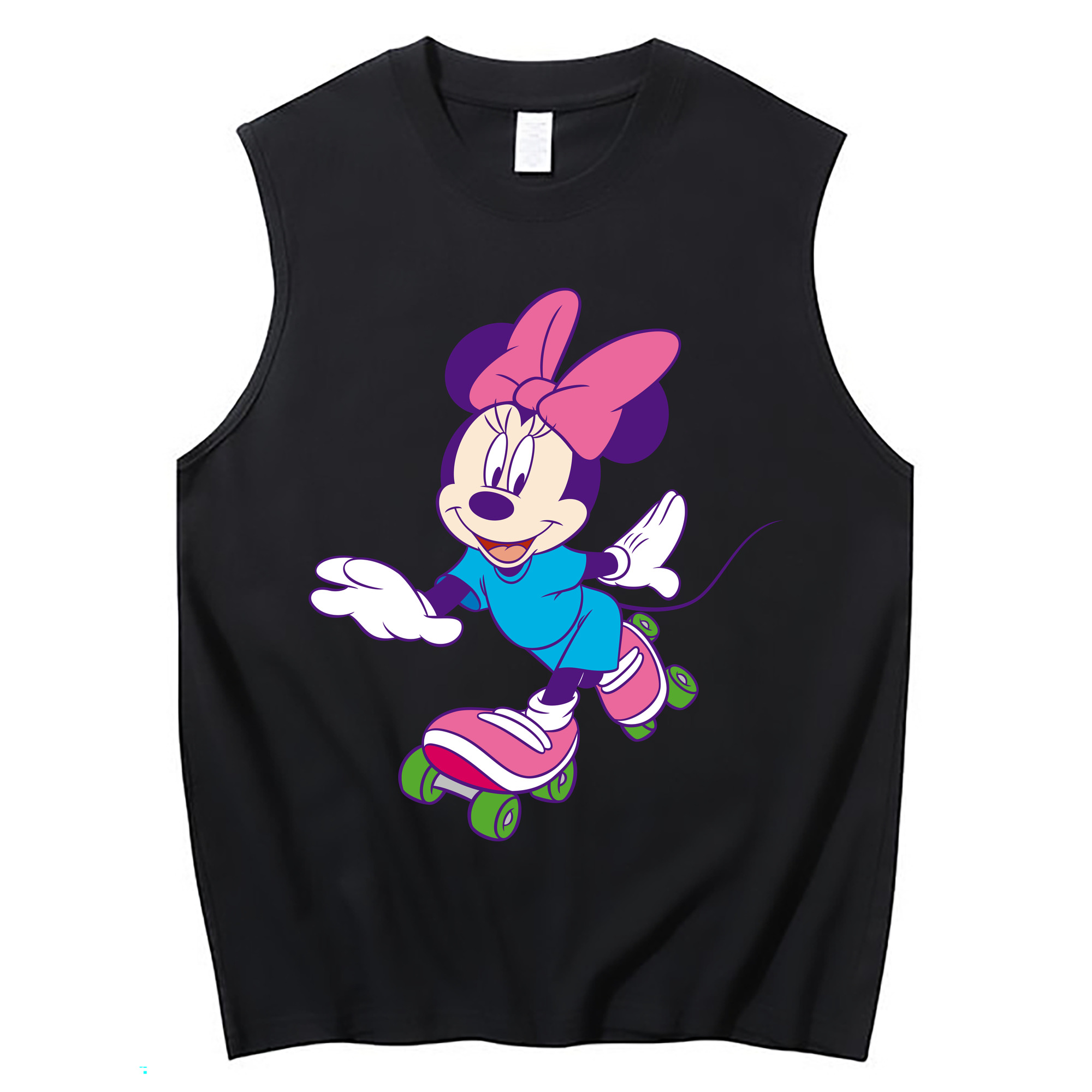 ミッキーマウス Mickey Mouse コットン100％タンクトップ（フロントプリント）