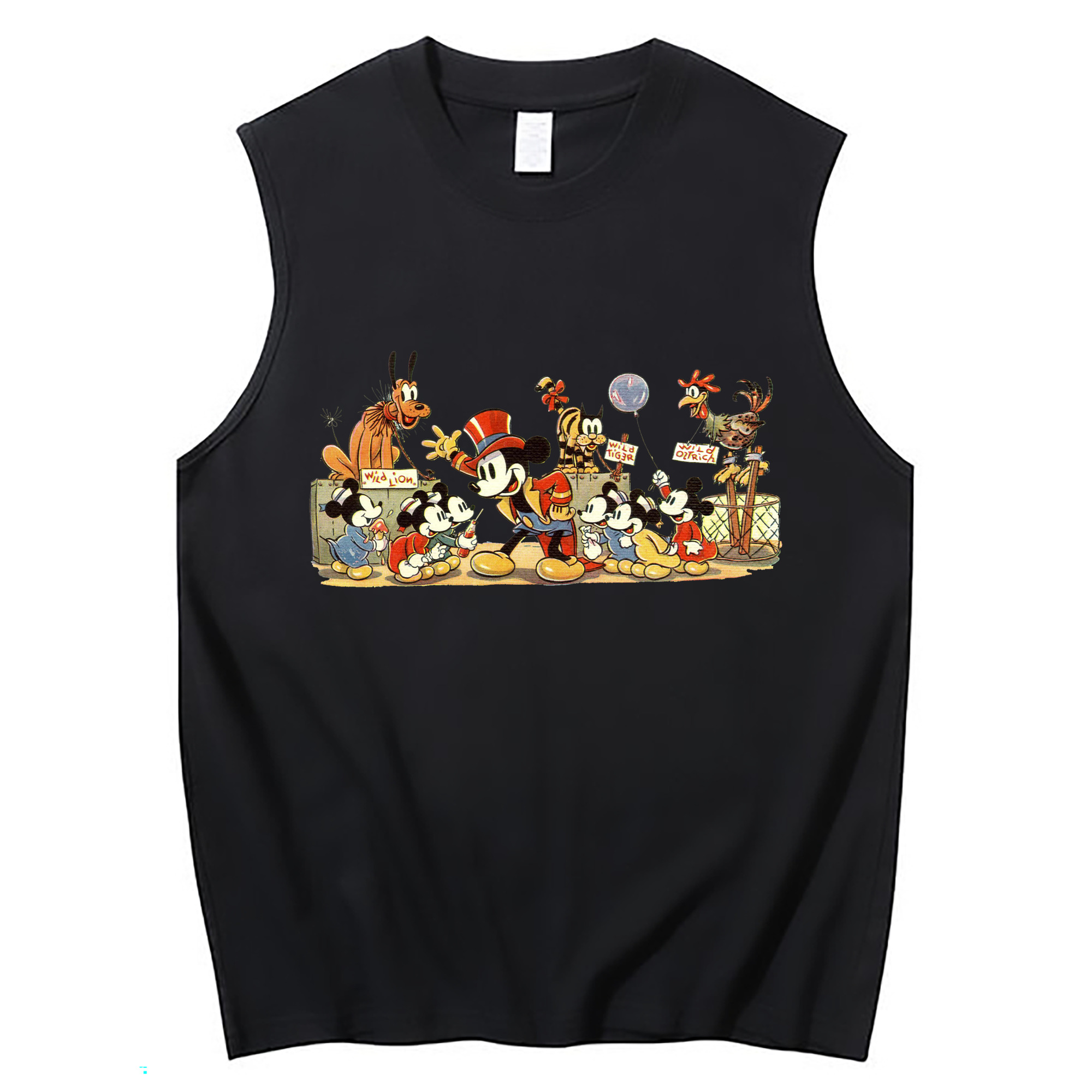 （画像用） ミッキーマウス Mickey Mouse コットン100％タンクトップ（フロントプリント）