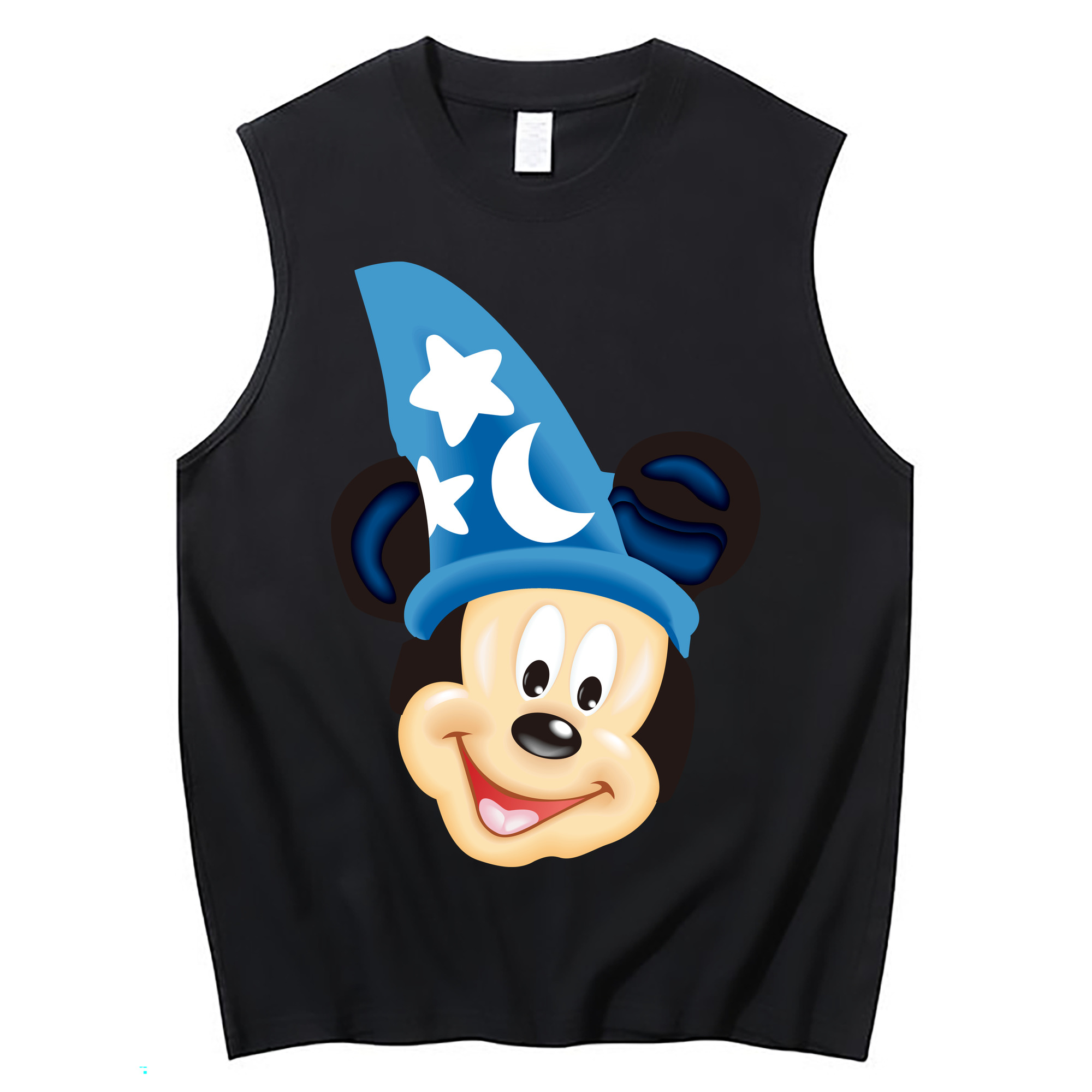ミッキーマウス Mickey Mouse コットン100％タンクトップ（フロントプリント）