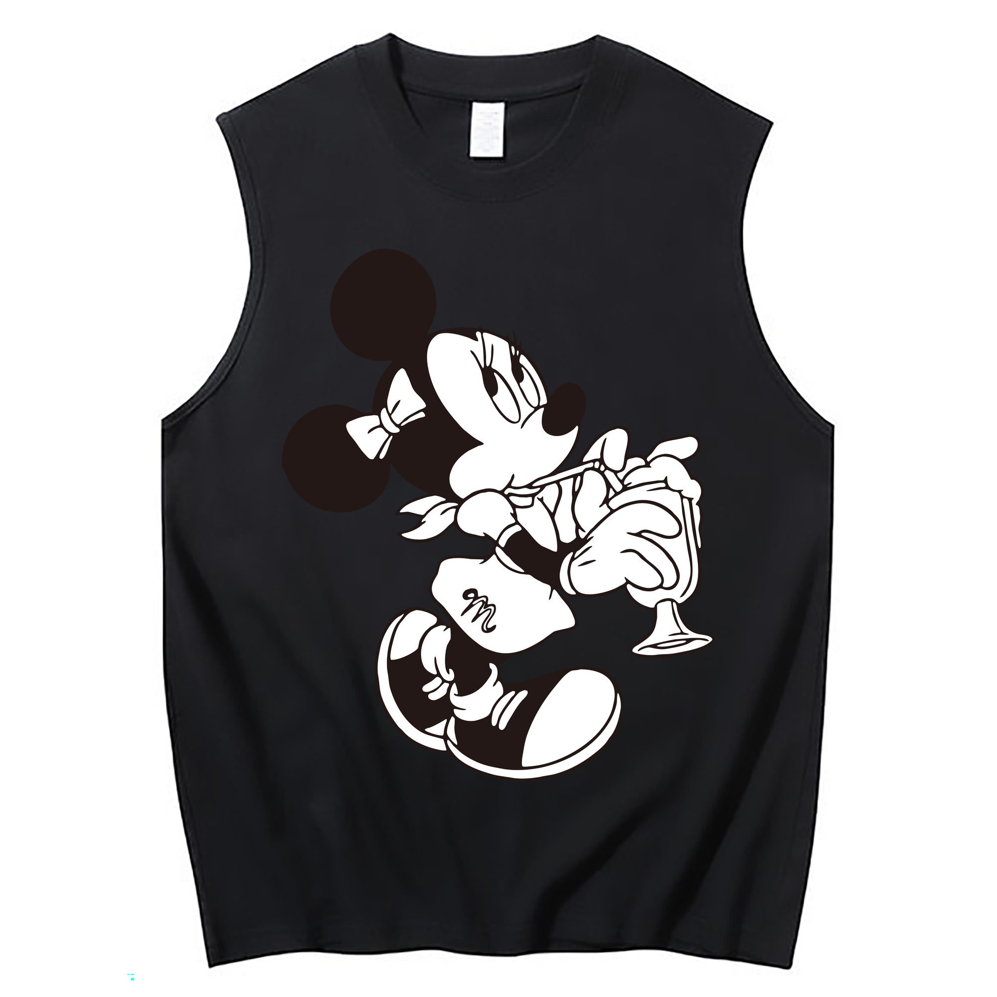 （画像用） ミッキーマウス Mickey Mouse コットン100％タンクトップ（フロントプリント）