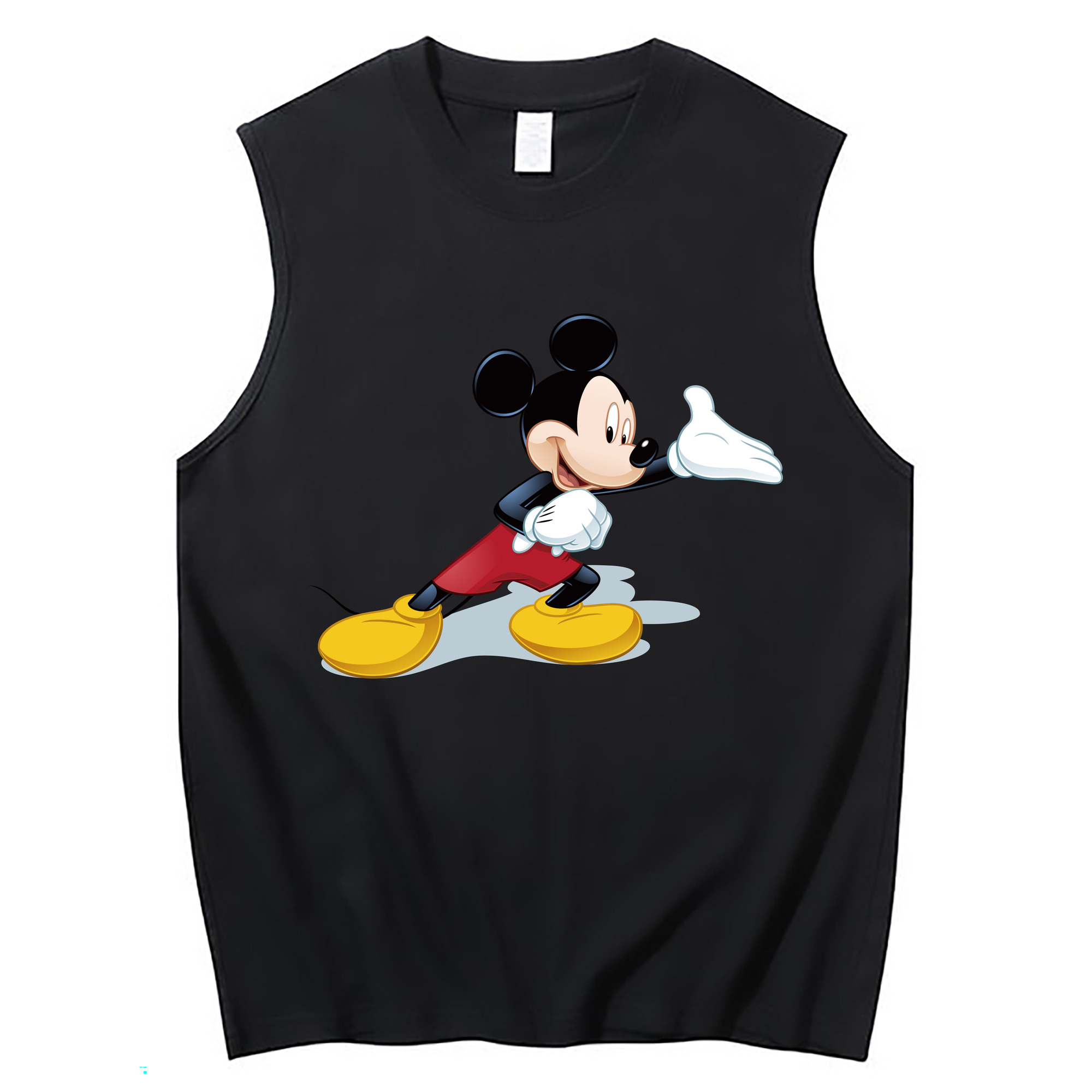 ミッキーマウス Mickey Mouse コットン100％タンクトップ（フロントプリント）