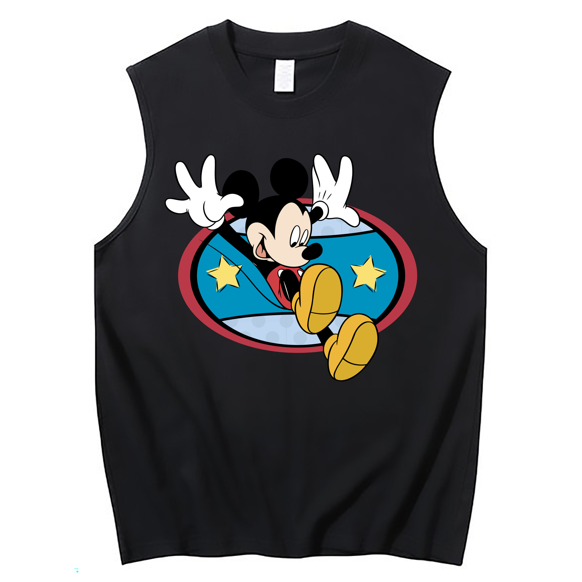 ミッキーマウス Mickey Mouse コットン100％タンクトップ（フロントプリント）