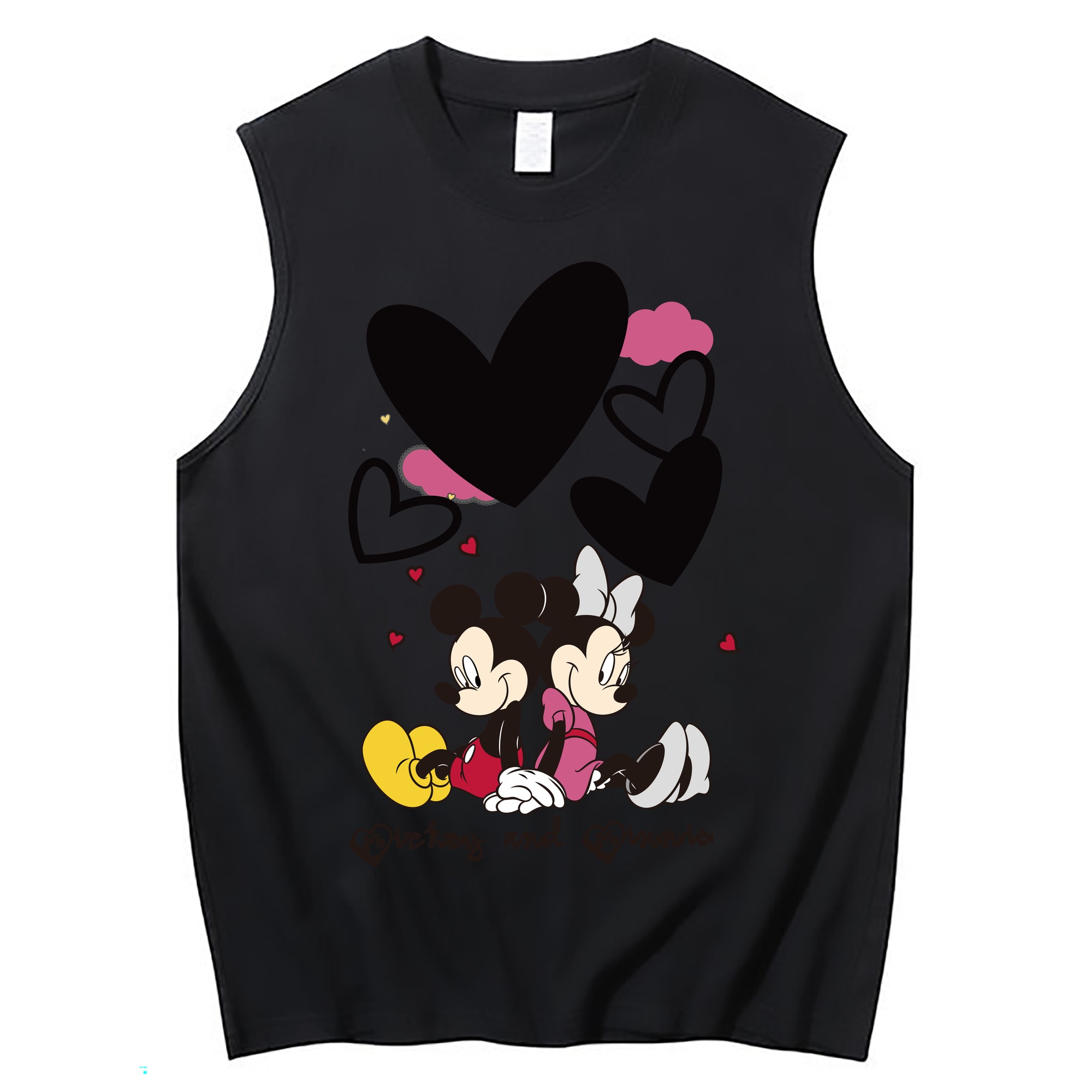 ミッキーマウス Mickey Mouse コットン100％タンクトップ（フロントプリント）