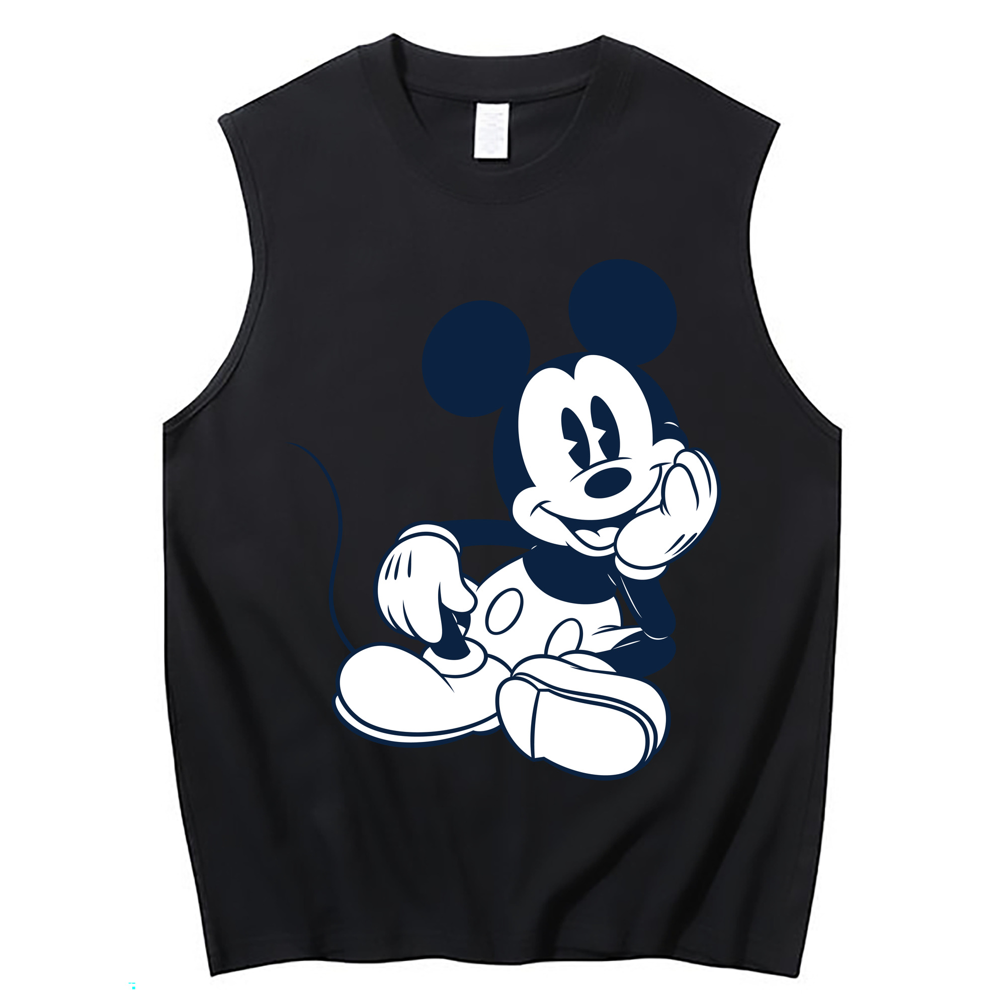 ミッキーマウス Mickey Mouse コットン100％タンクトップ（フロントプリント）