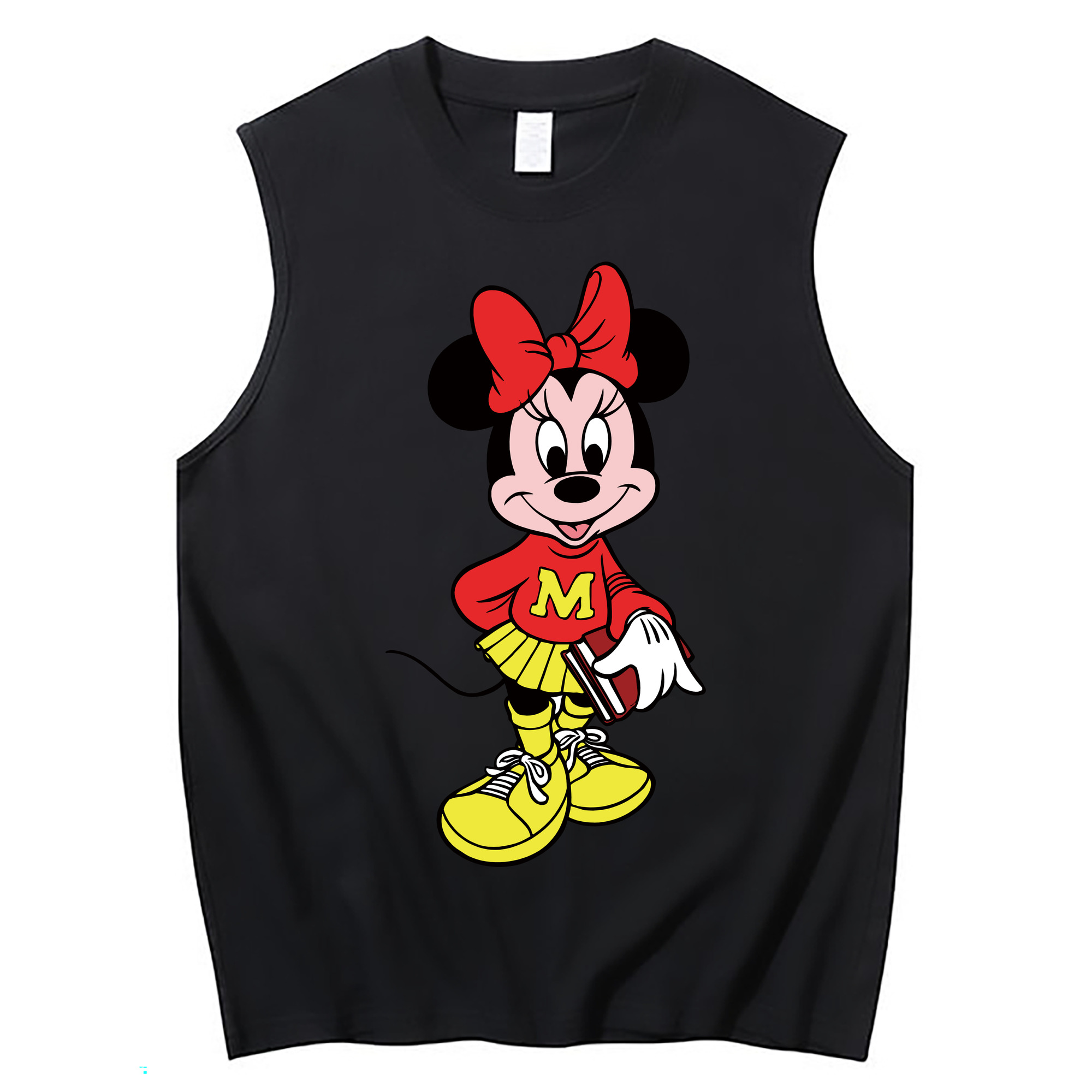 ミッキーマウス Mickey Mouse コットン100％タンクトップ（フロントプリント）