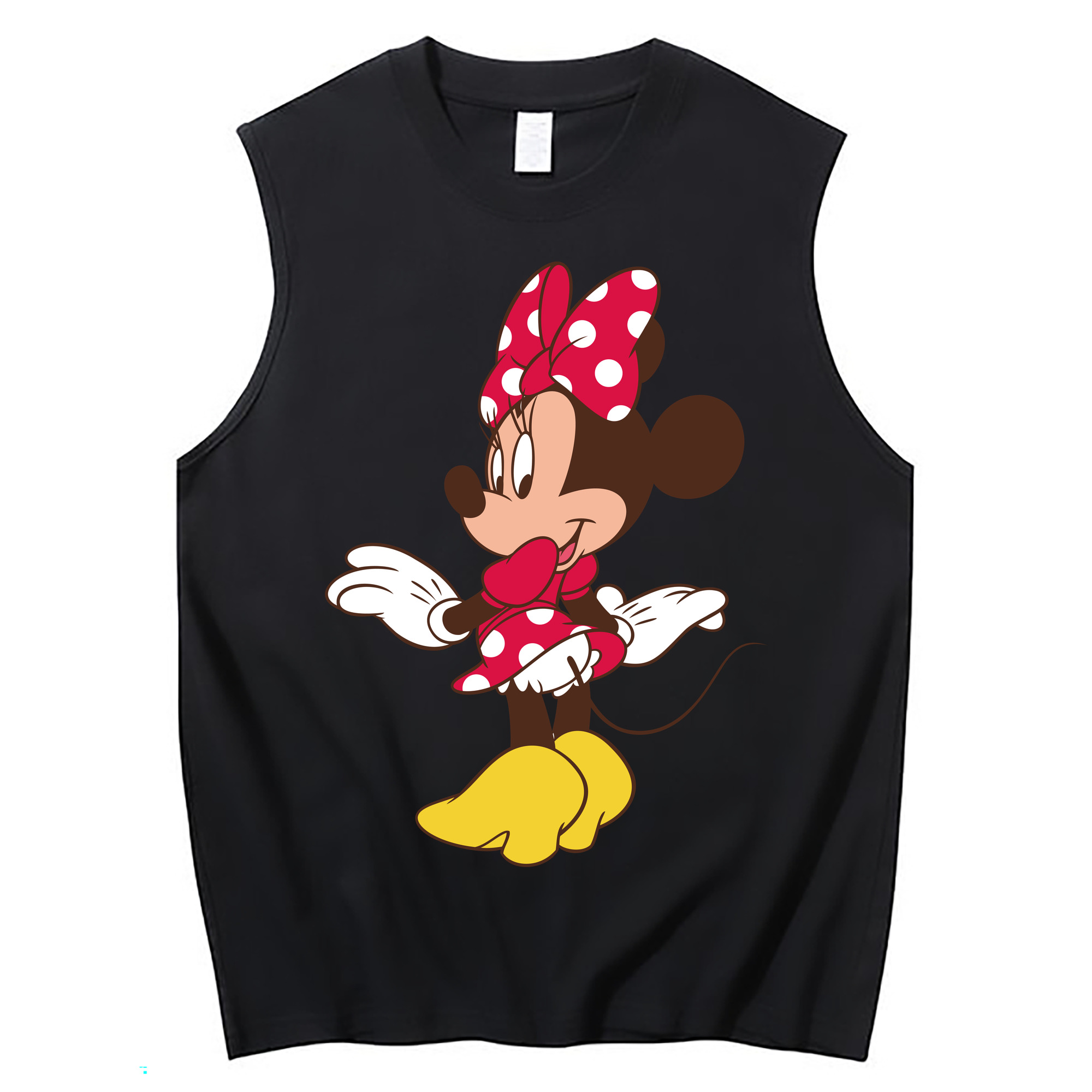 ミッキーマウス Mickey Mouse コットン100％タンクトップ（フロントプリント）
