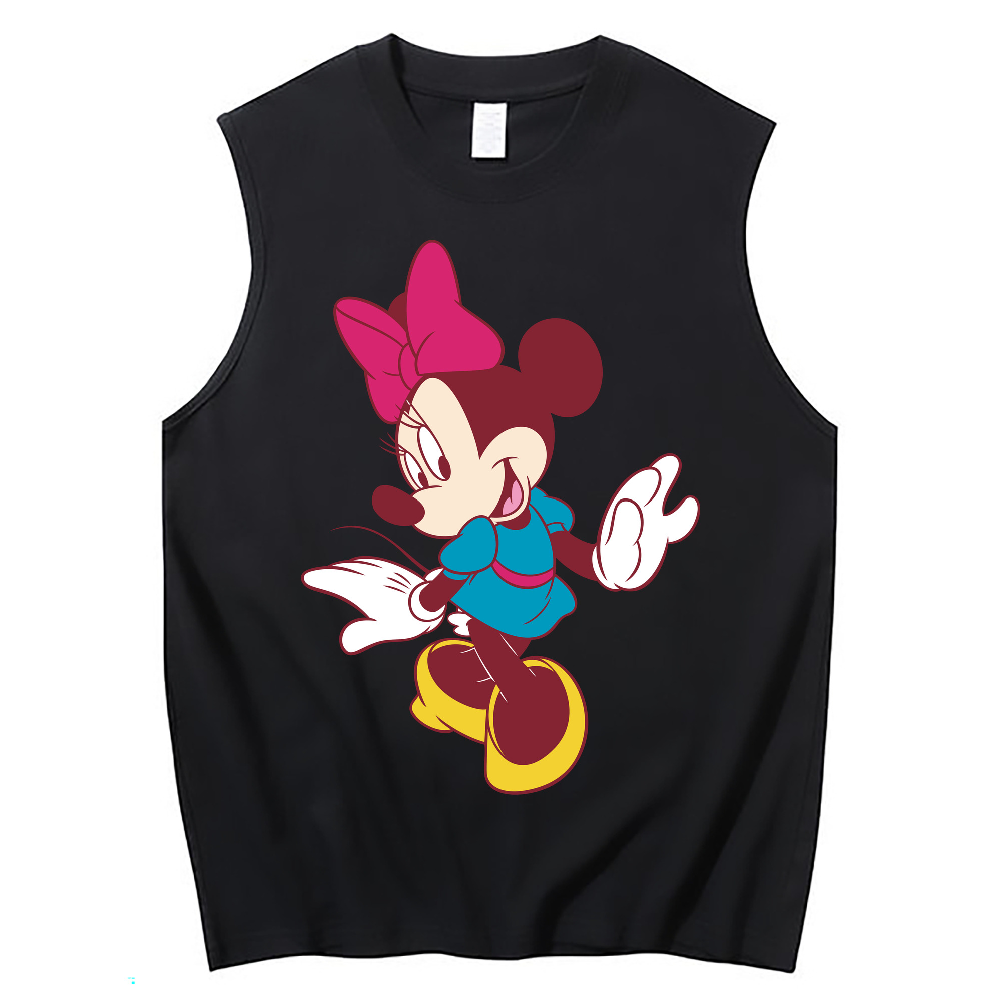ミッキーマウス Mickey Mouse コットン100％タンクトップ（フロントプリント）