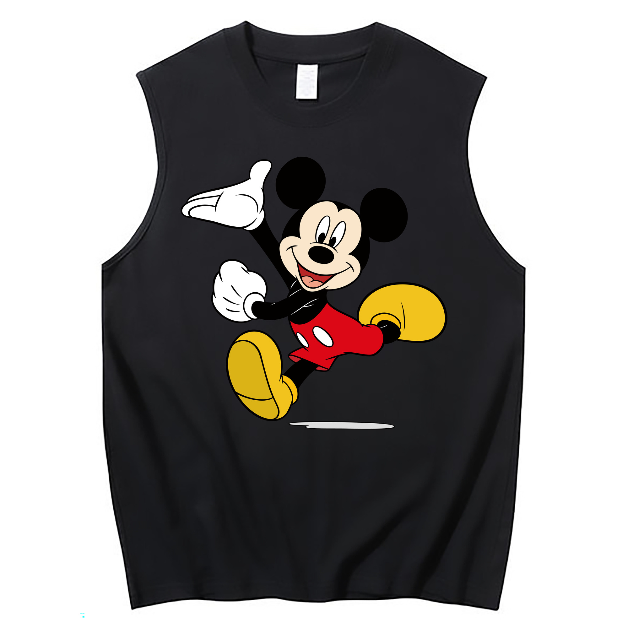 ミッキーマウス Mickey Mouse コットン100％タンクトップ（フロントプリント）