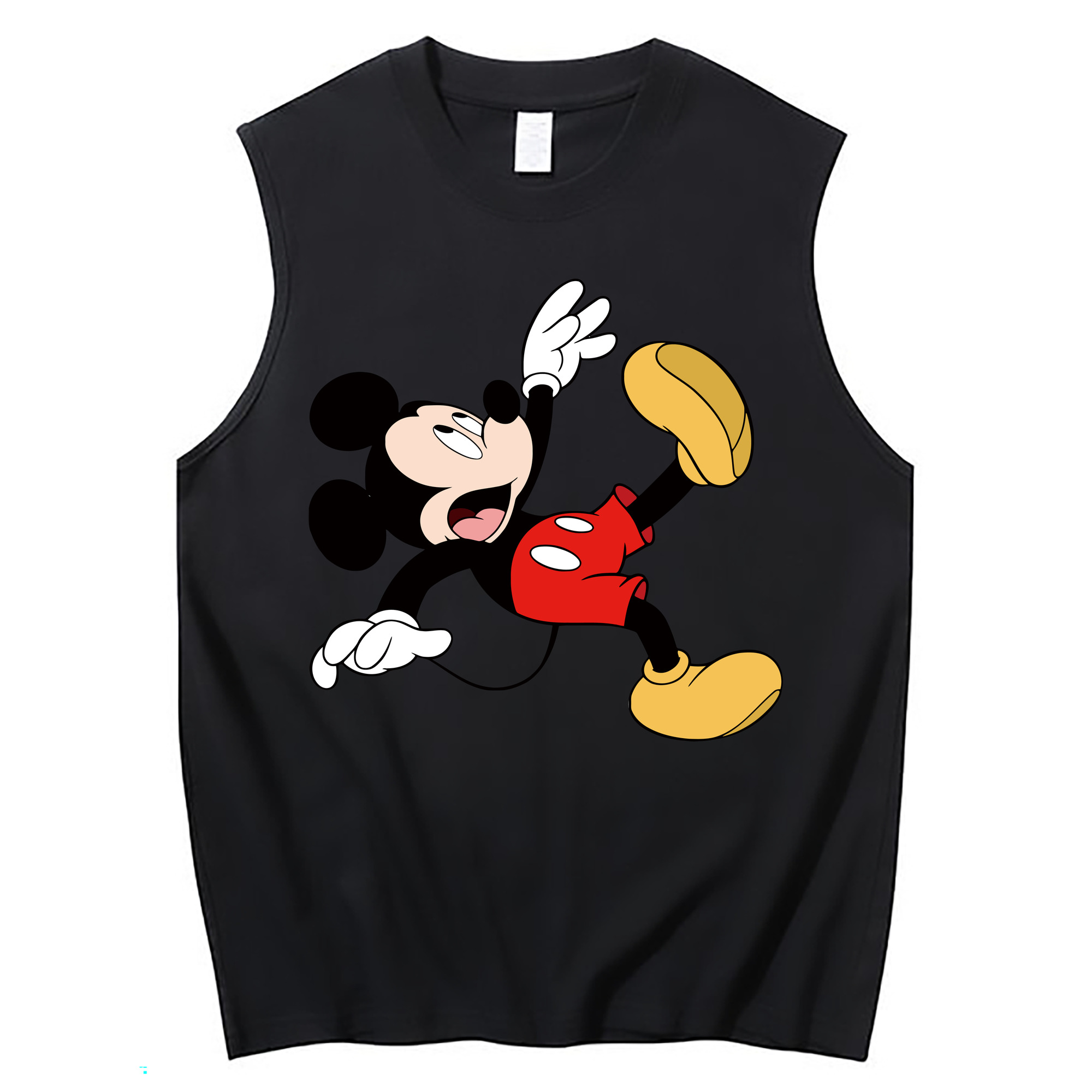 ミッキーマウス Mickey Mouse コットン100％タンクトップ（フロントプリント）
