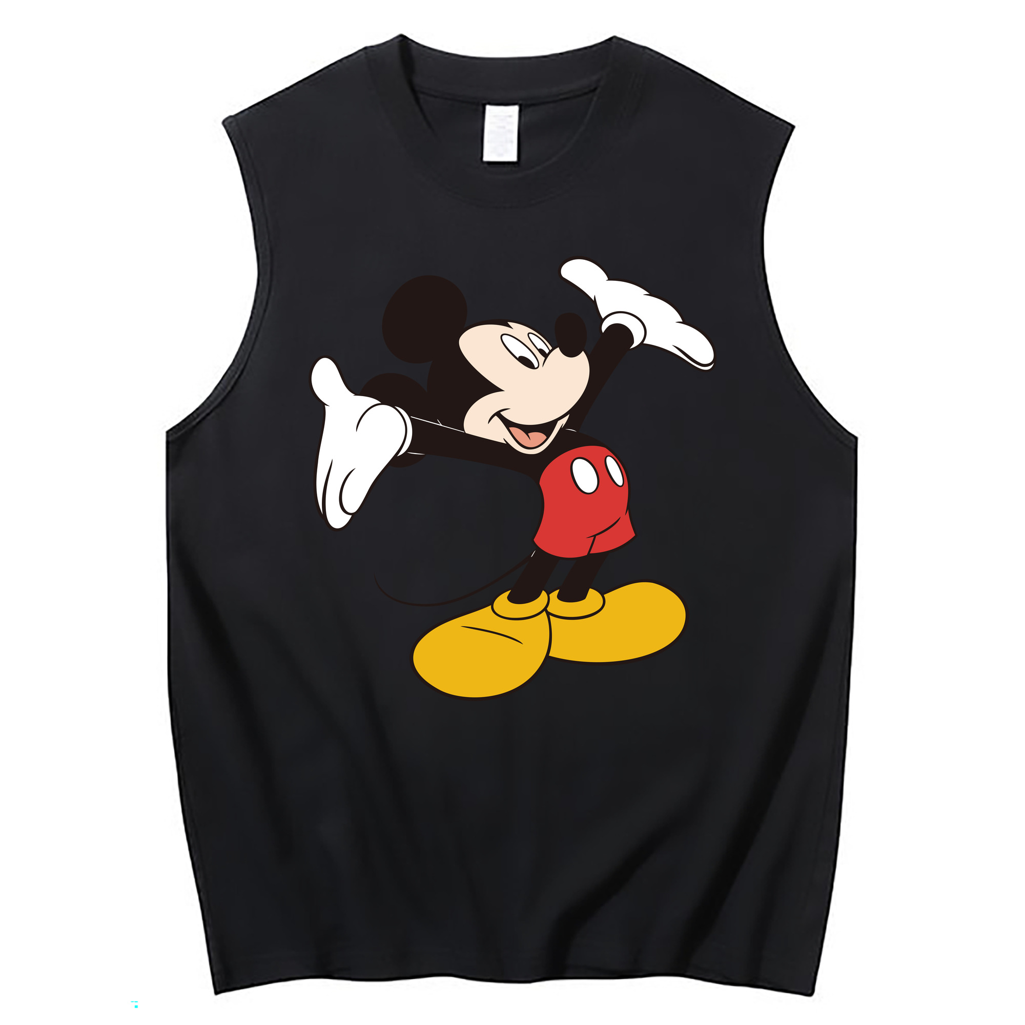 （画像用） ミッキーマウス Mickey Mouse コットン100％タンクトップ（フロントプリント）