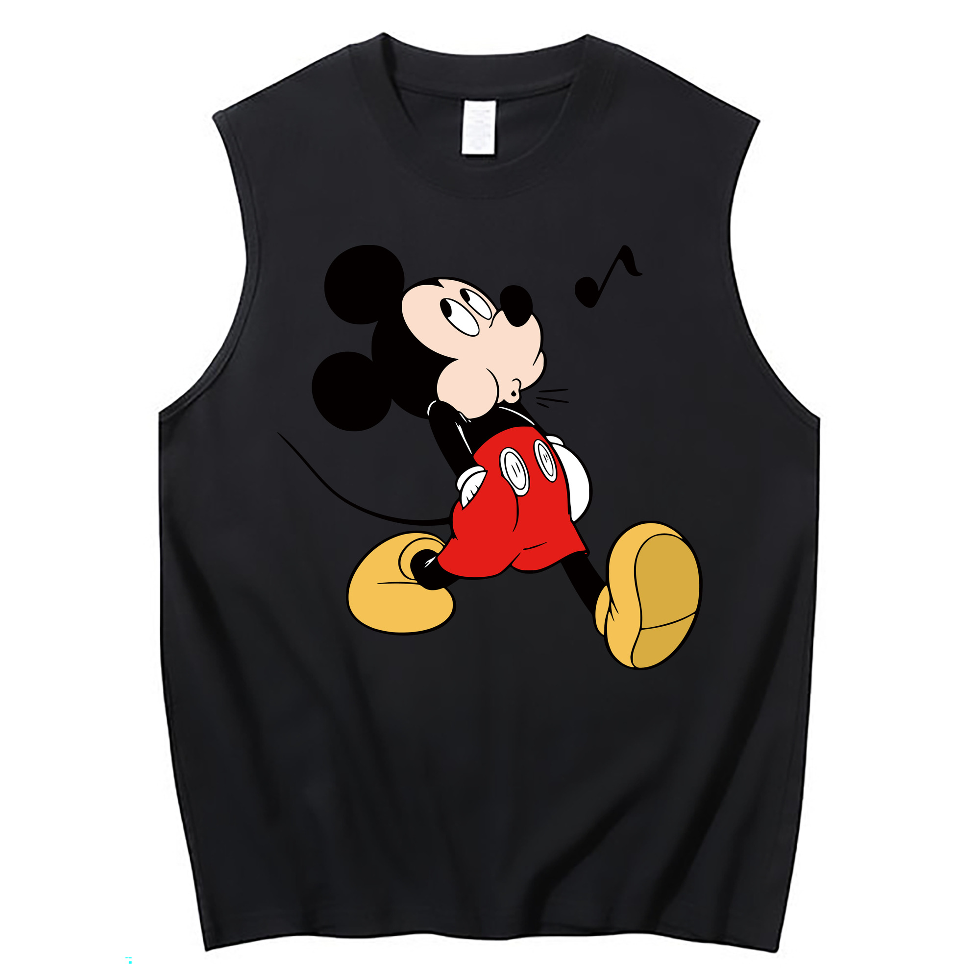 ミッキーマウス Mickey Mouse コットン100％タンクトップ（フロントプリント）