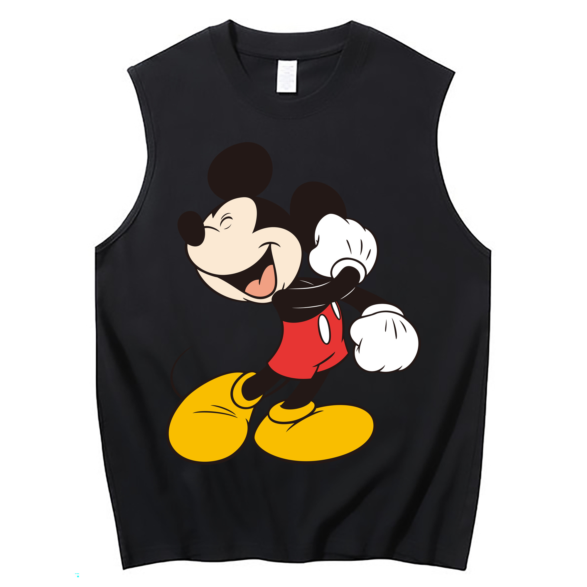 ミッキーマウス Mickey Mouse コットン100％タンクトップ（フロントプリント）