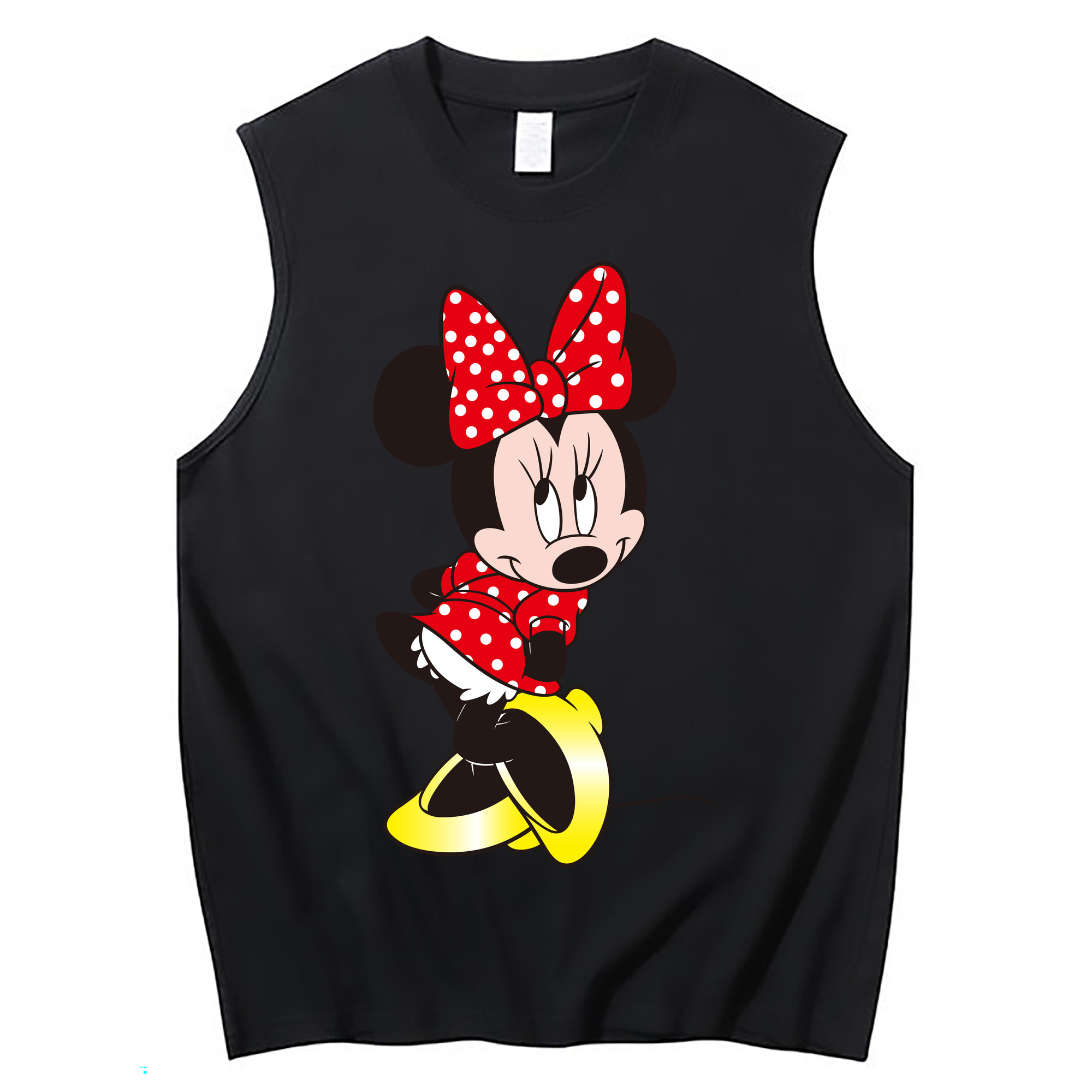 ミッキーマウス Mickey Mouse コットン100％タンクトップ（フロントプリント）