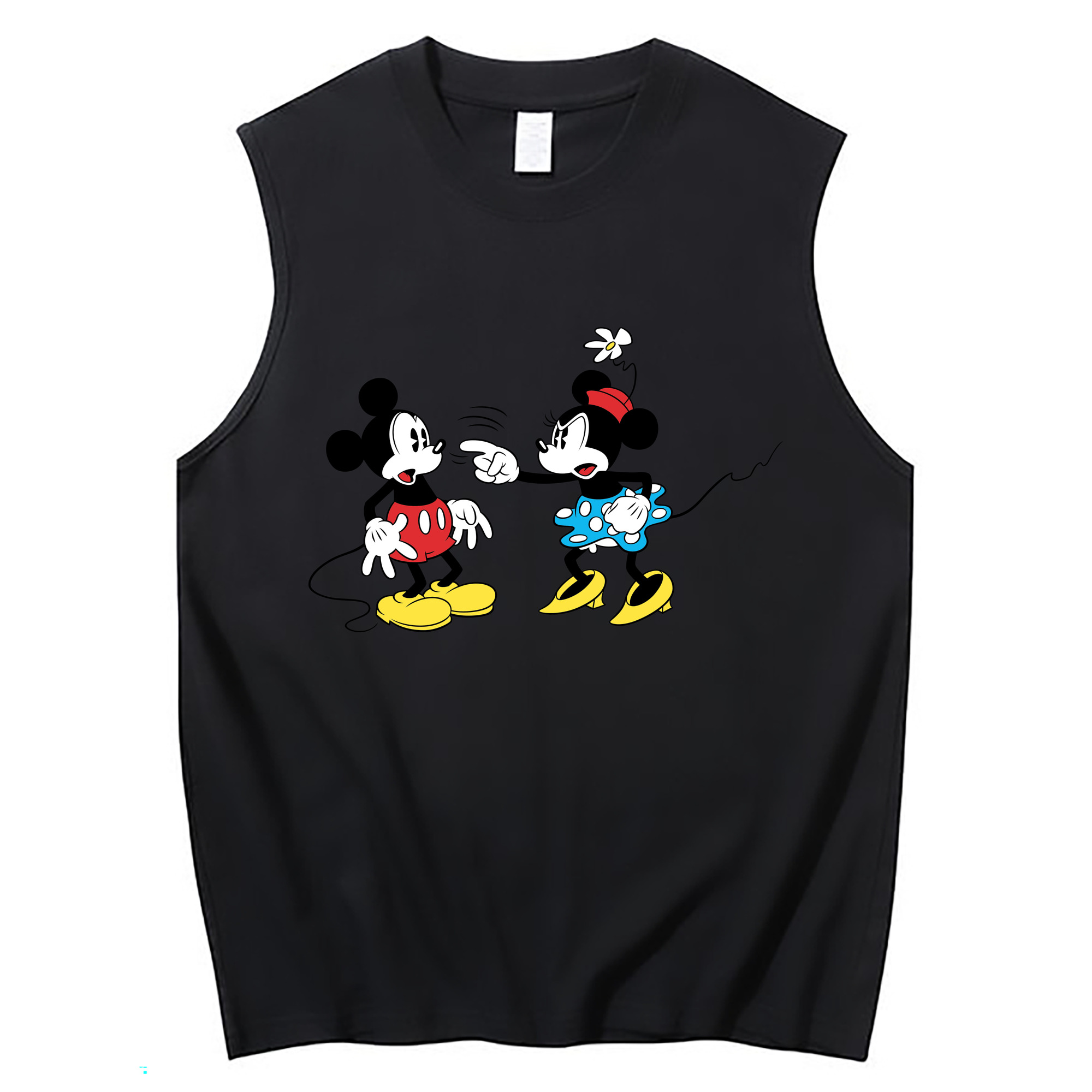 ミッキーマウス Mickey Mouse コットン100％タンクトップ（フロントプリント）
