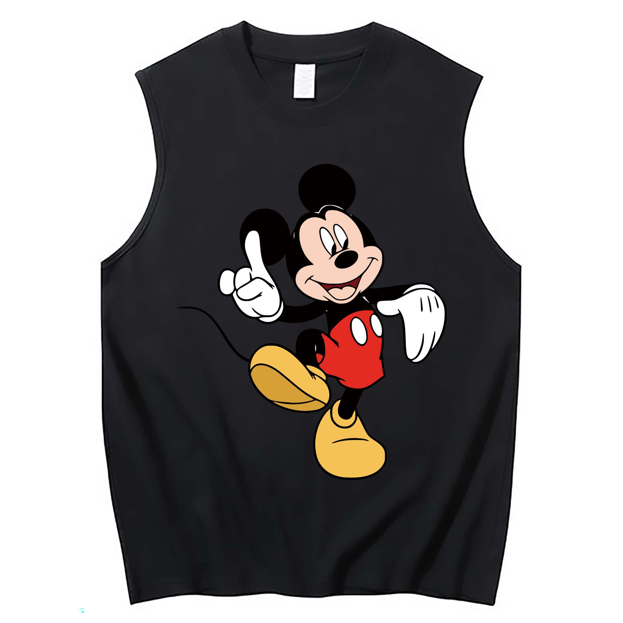 ミッキーマウス Mickey Mouse コットン100％タンクトップ（フロントプリント）