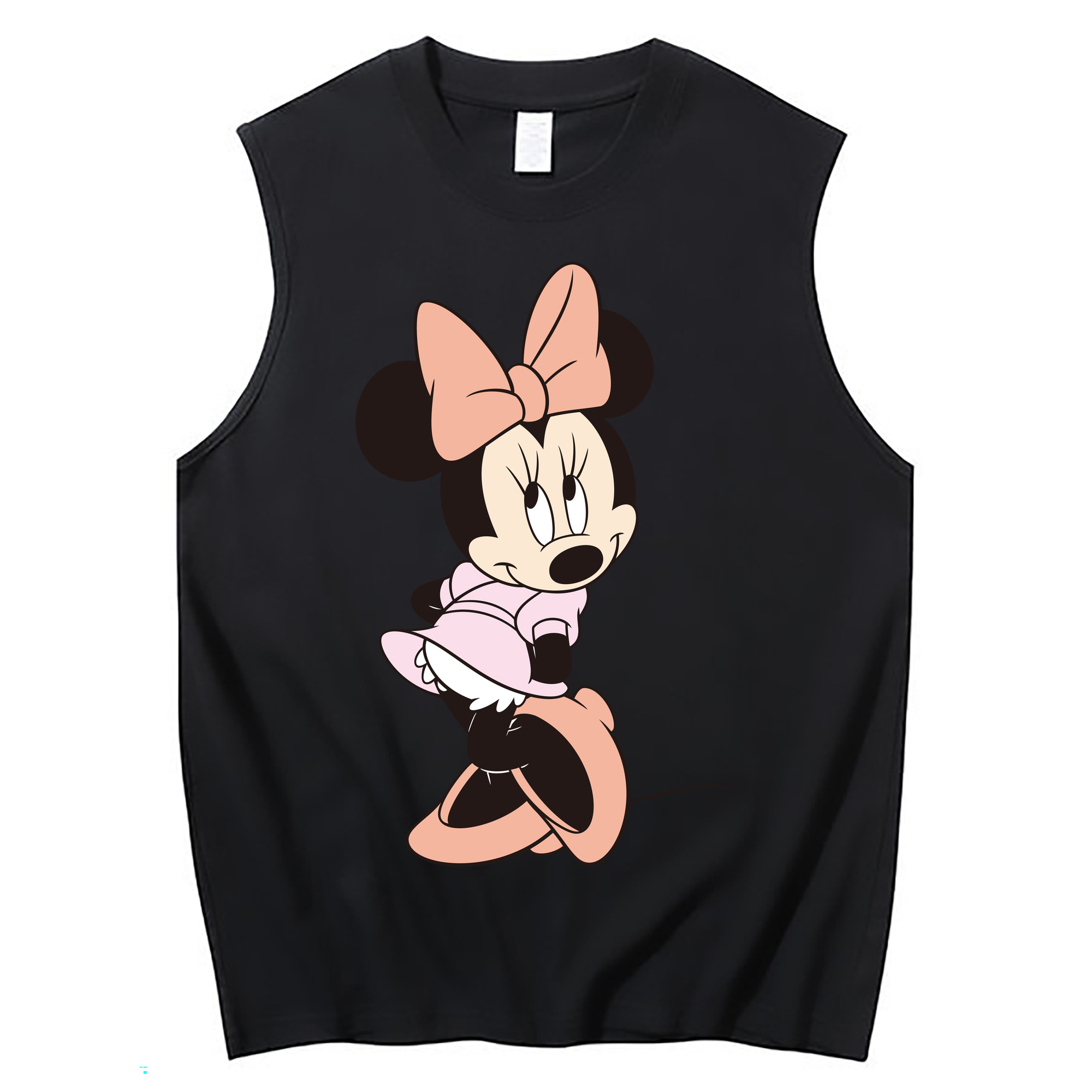 ミッキーマウス Mickey Mouse コットン100％タンクトップ（フロントプリント）