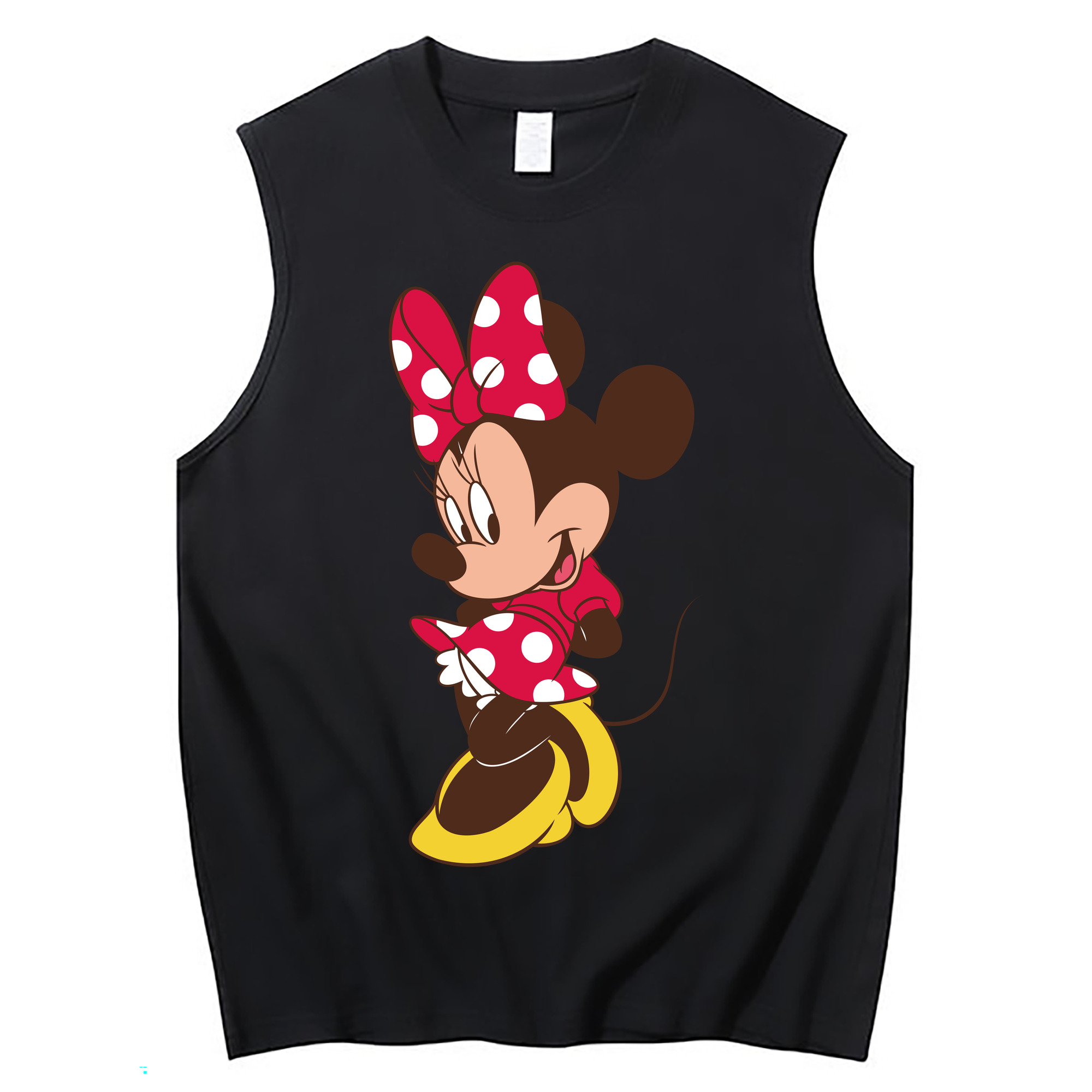 ミッキーマウス Mickey Mouse コットン100％タンクトップ（フロントプリント）