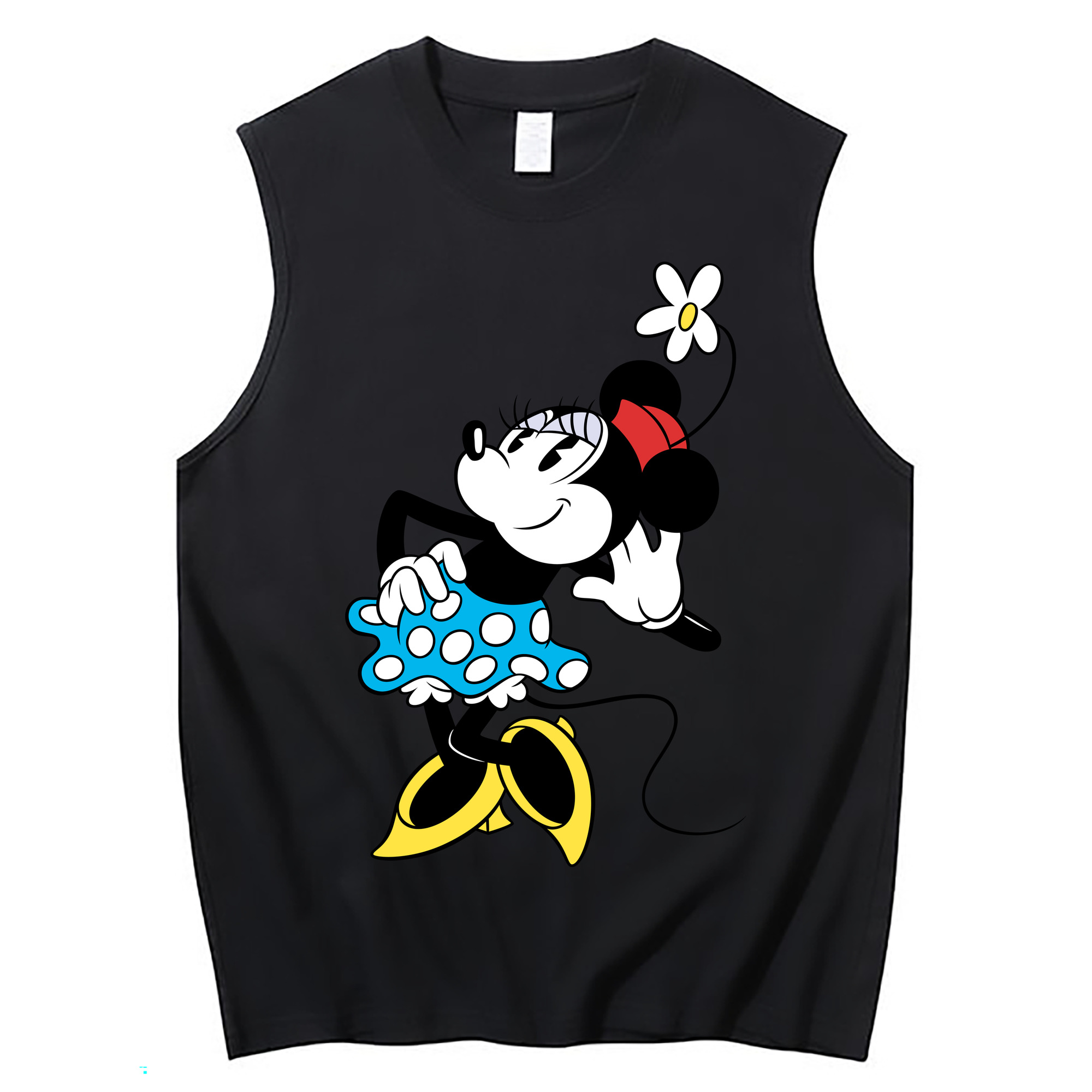 ミッキーマウス Mickey Mouse コットン100％タンクトップ（フロントプリント）