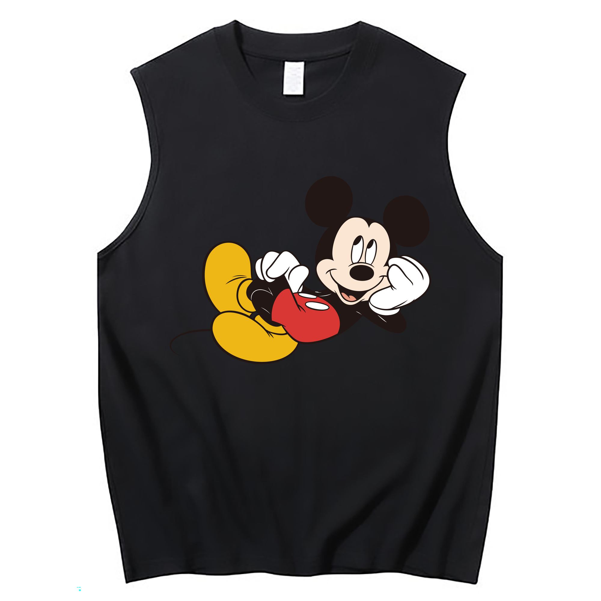ミッキーマウス Mickey Mouse コットン100％タンクトップ（フロントプリント）
