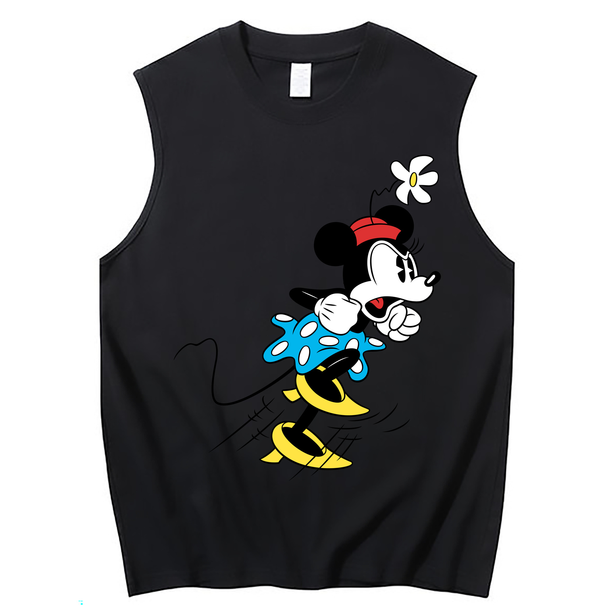 ミッキーマウス Mickey Mouse コットン100％タンクトップ（フロントプリント）