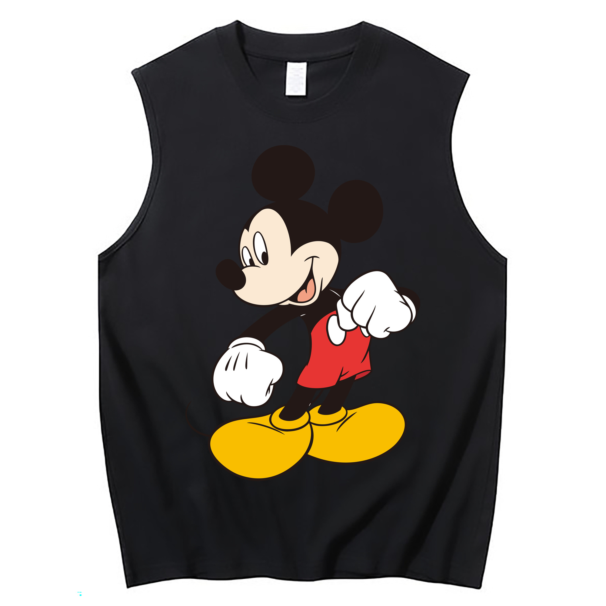 ミッキーマウス Mickey Mouse コットン100％タンクトップ（フロントプリント）