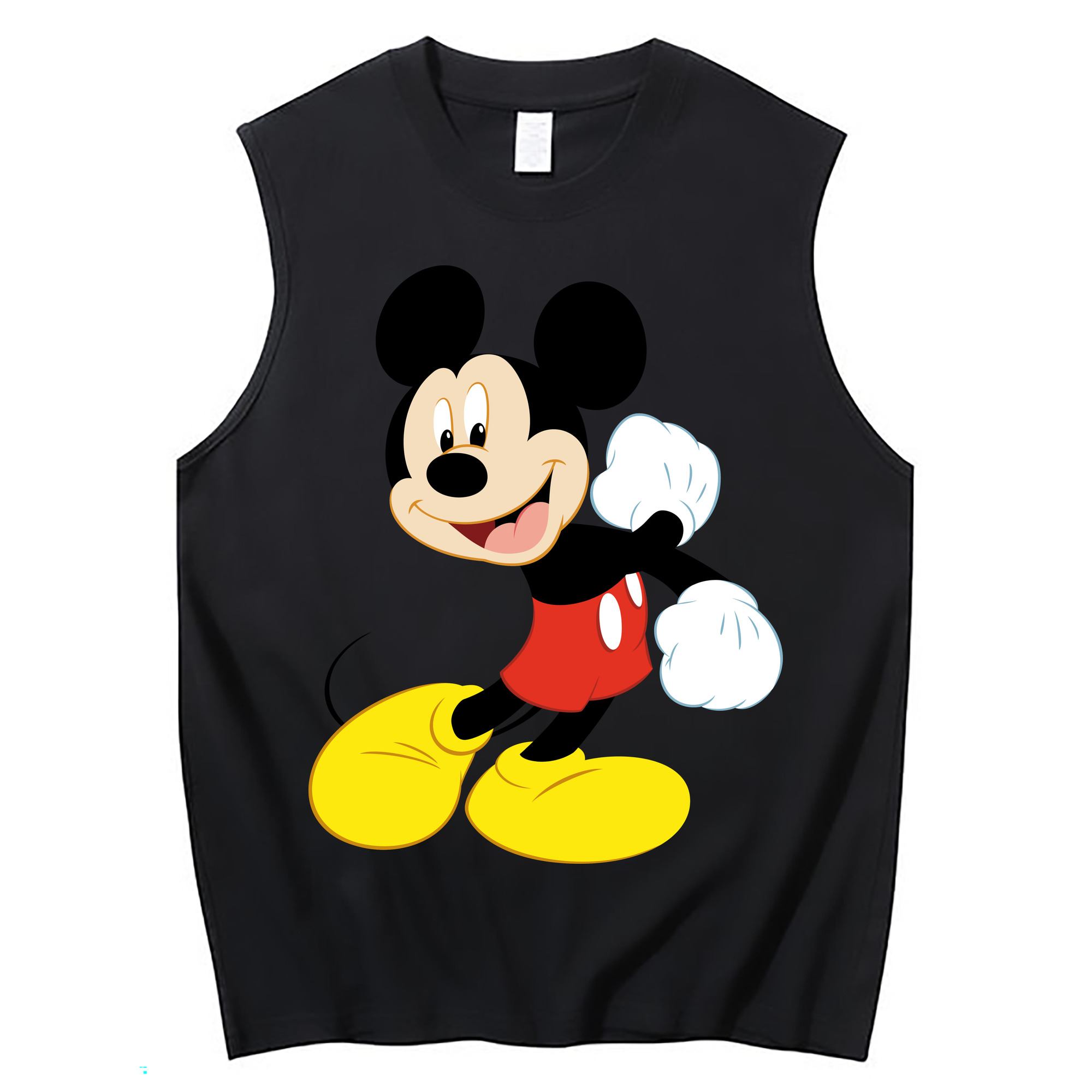 ミッキーマウス Mickey Mouse コットン100％タンクトップ（フロントプリント）