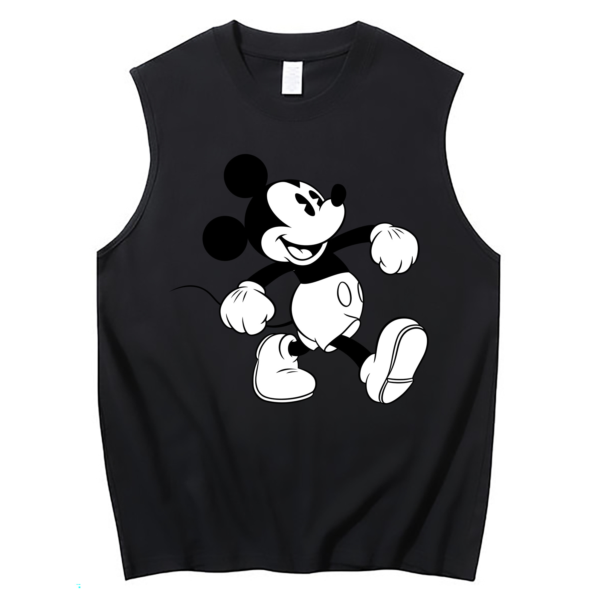 ミッキーマウス Mickey Mouse コットン100％タンクトップ（フロントプリント）